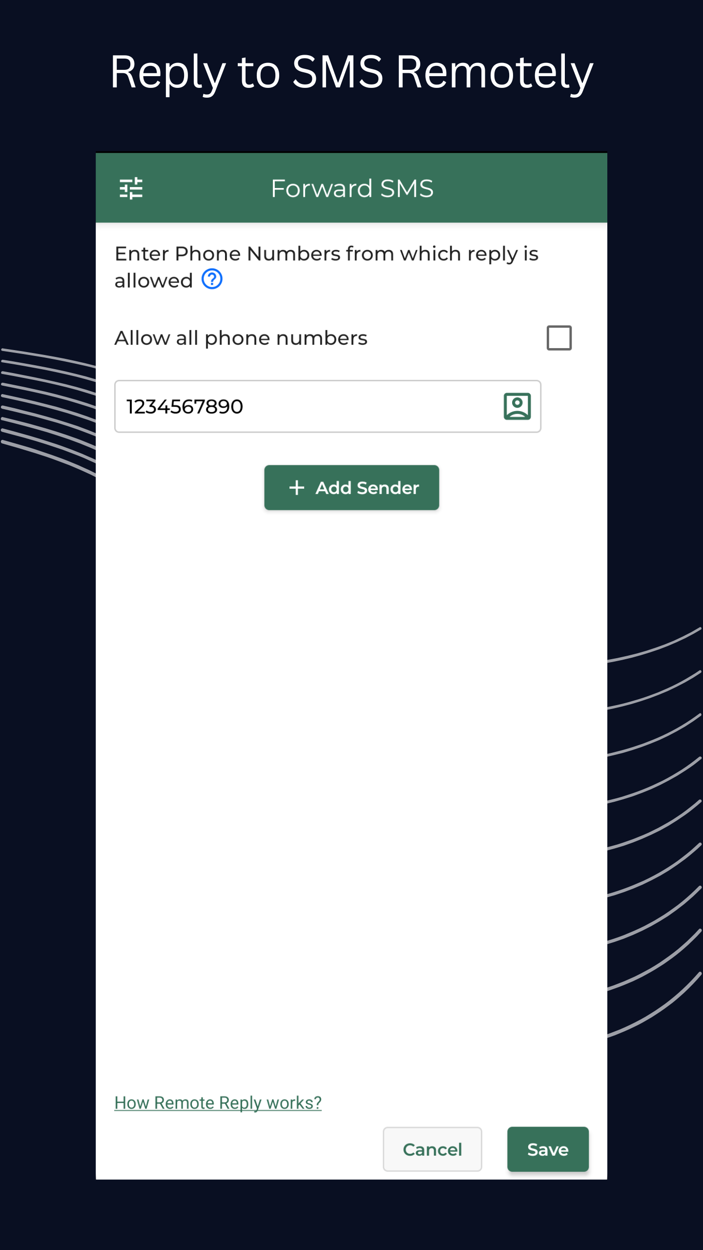 اسکرین شات 4 برنامه Forward SMS