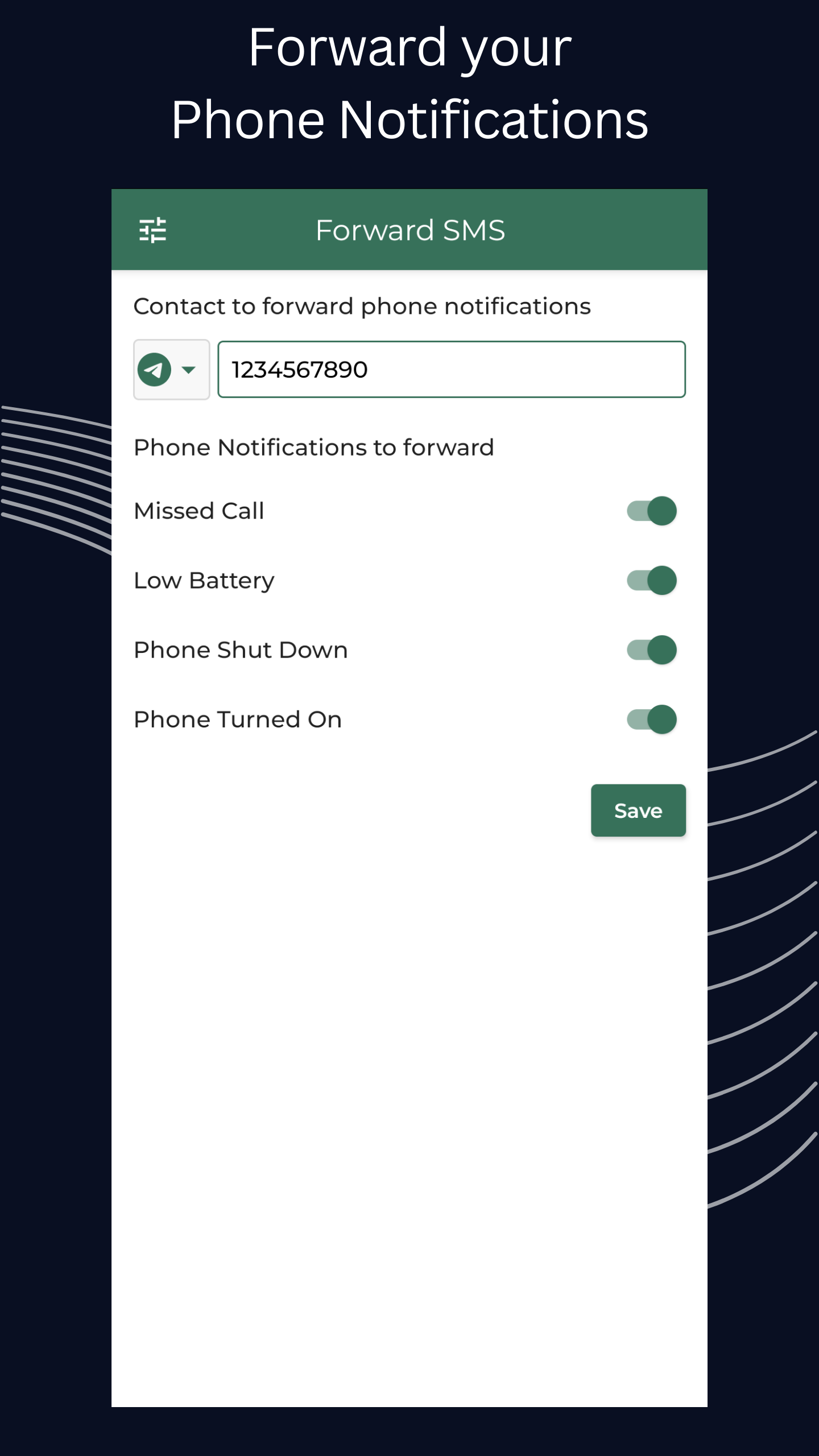 اسکرین شات 3 برنامه Forward SMS