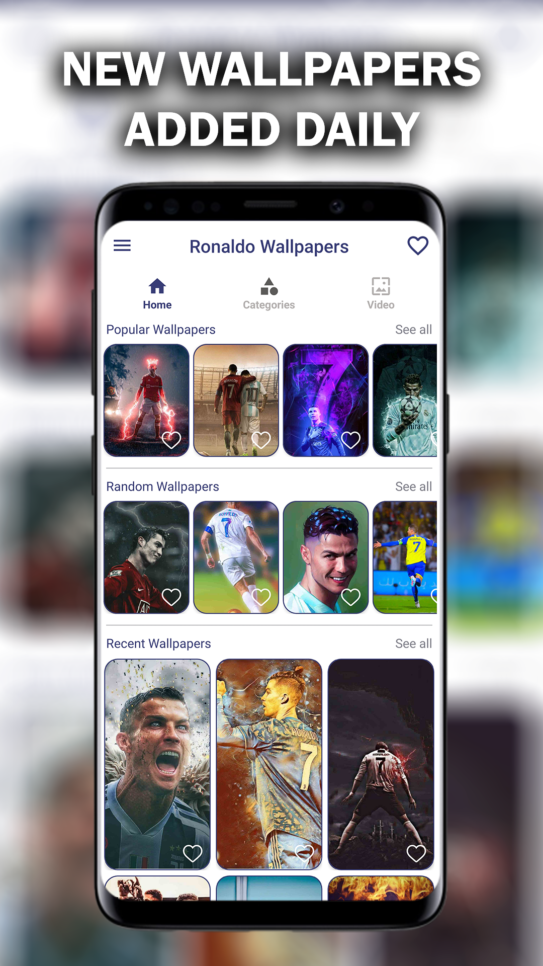 اسکرین شات 1 برنامه Ronaldo Wallpapers 2026 4K CR7