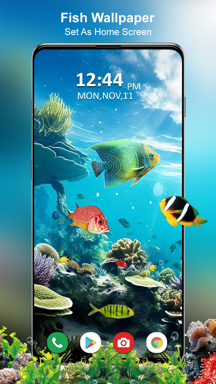 اسکرین شات 3 برنامه Koi Fish Live Wallpaper 3D