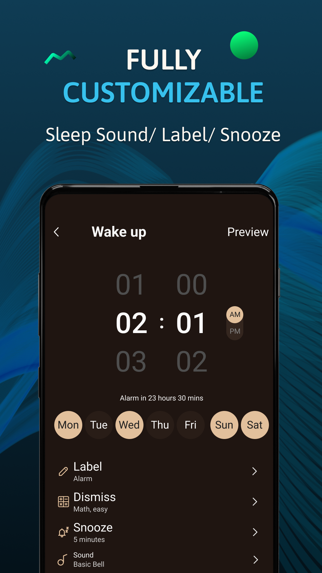 اسکرین شات 3 برنامه Alarm Clock