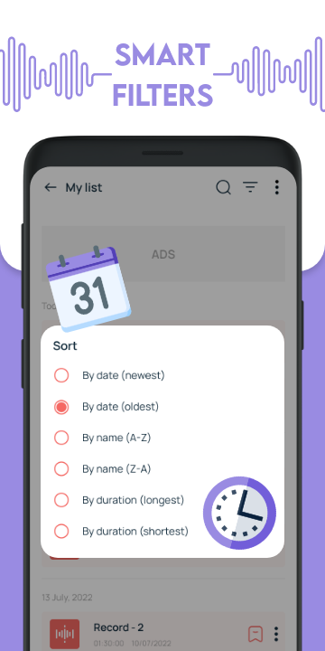 اسکرین شات 4 برنامه Voice Recorder - Voice Memos