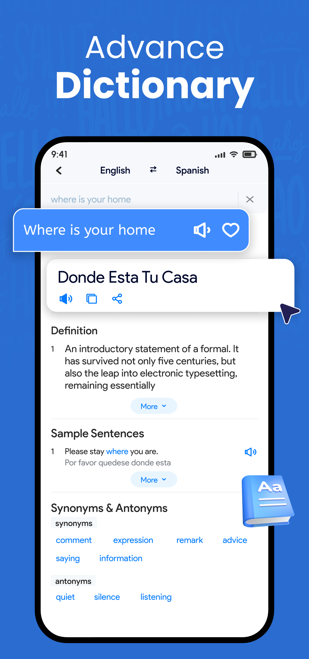 اسکرین شات 2 برنامه English Dictionary Translator