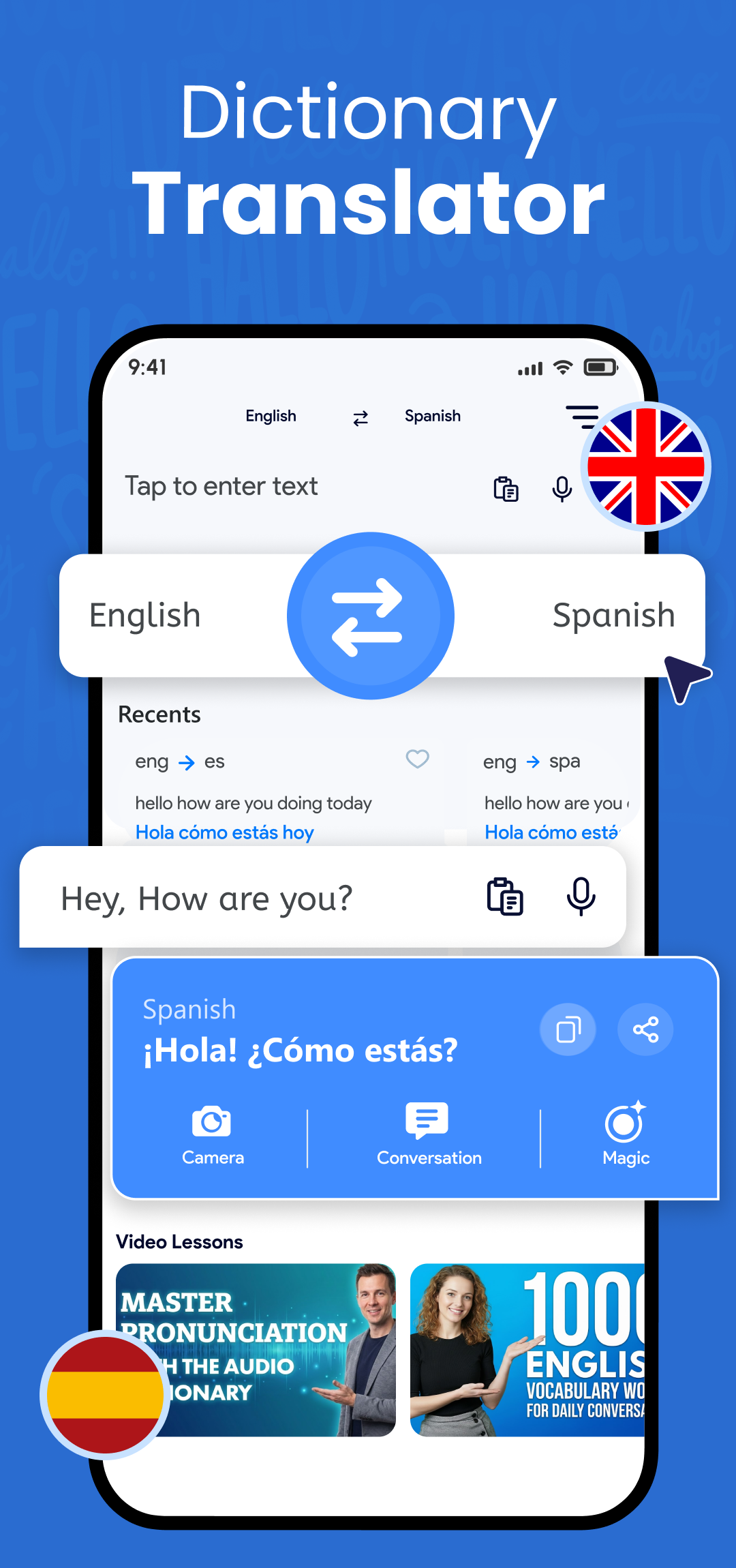 اسکرین شات 1 برنامه English Dictionary Translator