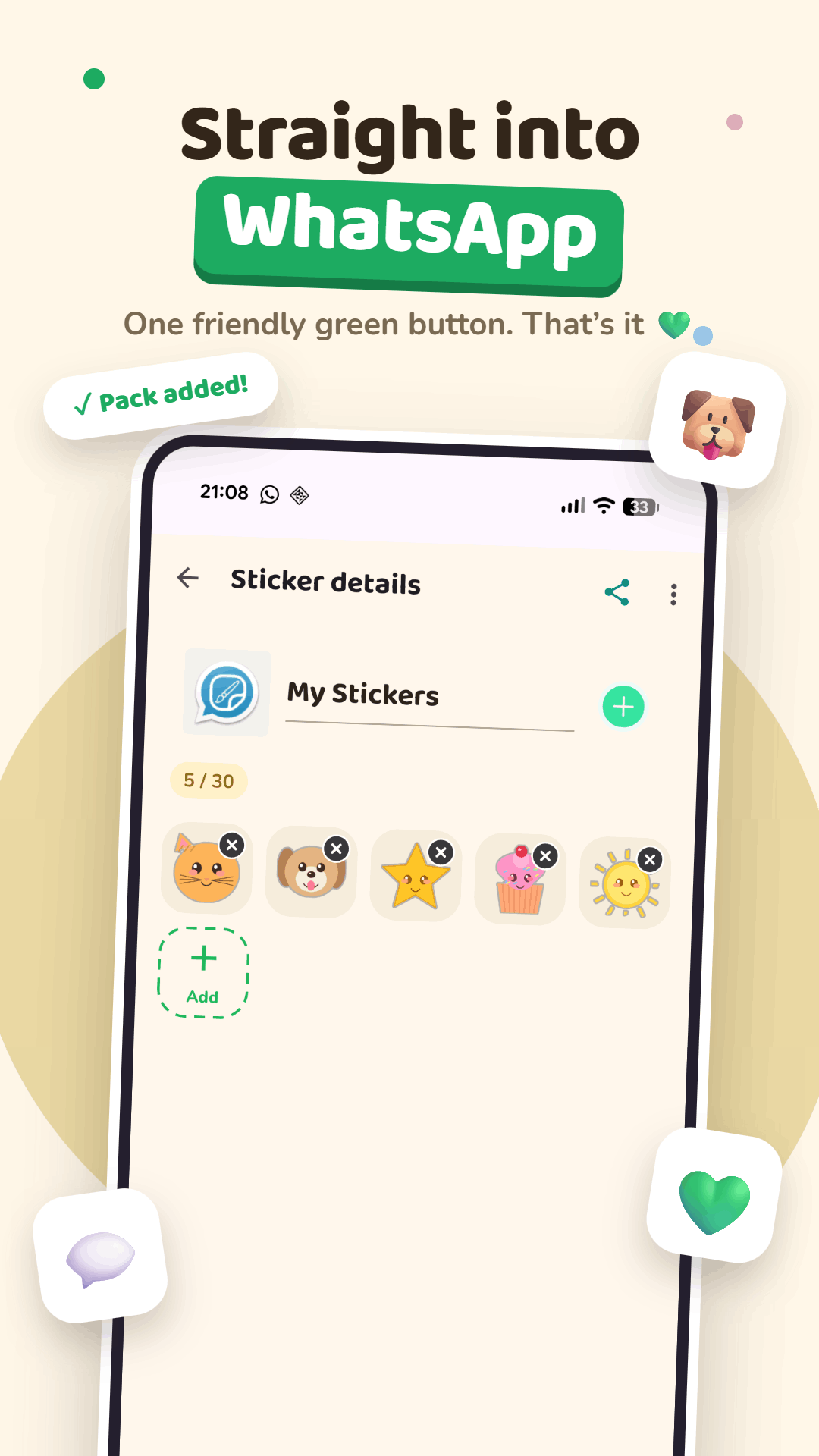 اسکرین شات 2 برنامه Create Stickers for WhatsApp