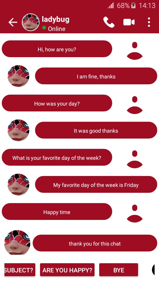 اسکرین شات 2 برنامه ladybug fake call