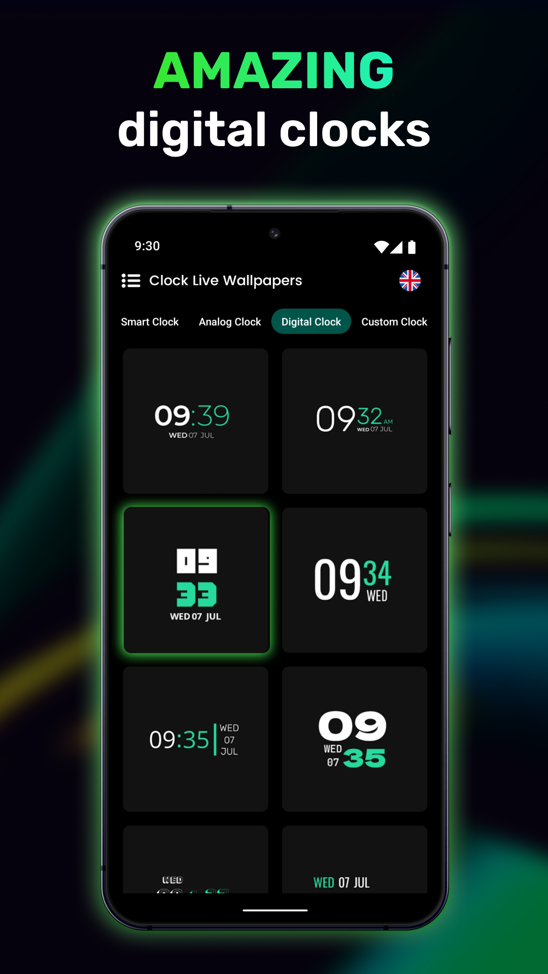 اسکرین شات 7 برنامه Smart Watch - Clock Wallpaper