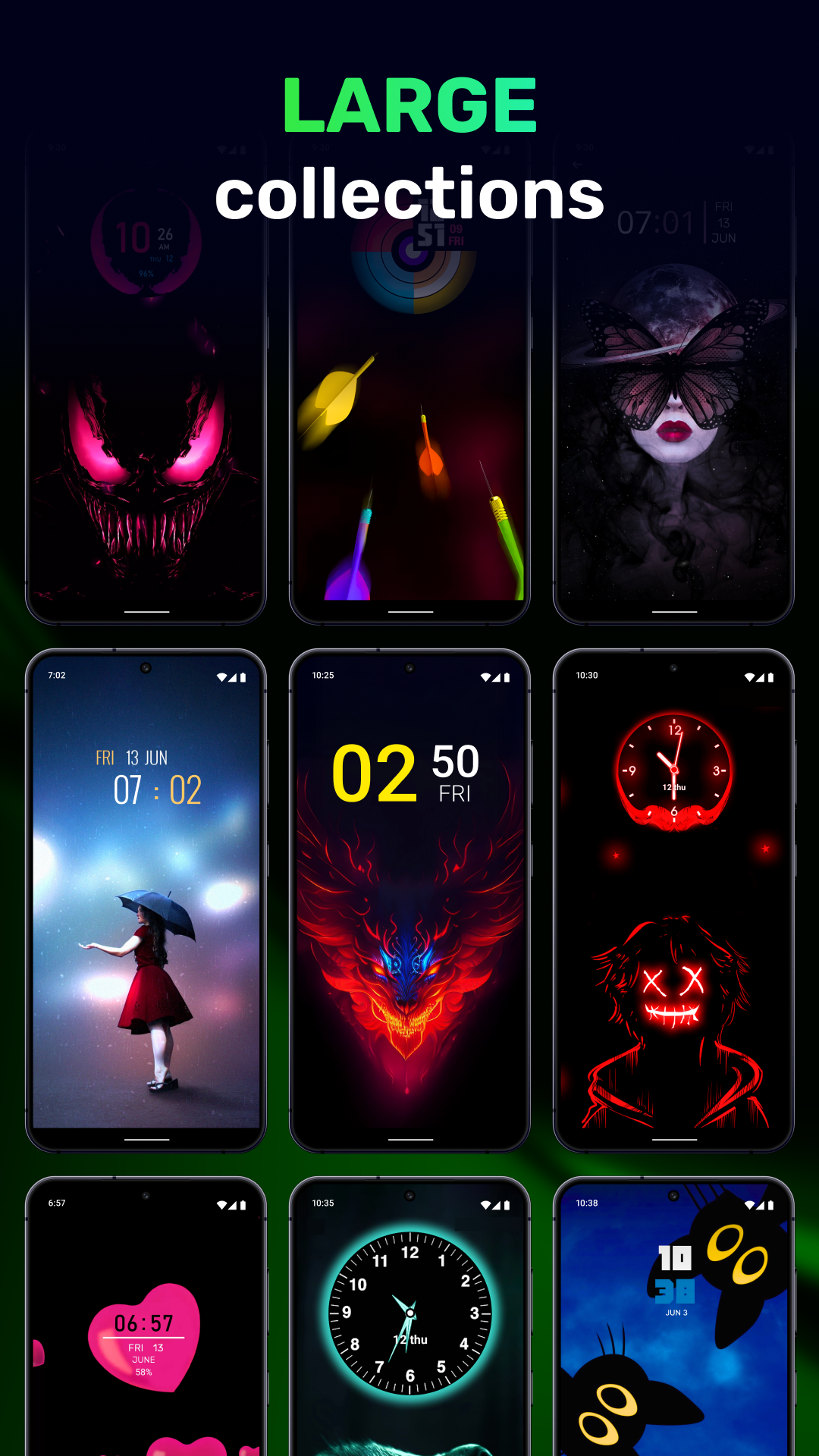 اسکرین شات 4 برنامه Smart Watch - Clock Wallpaper