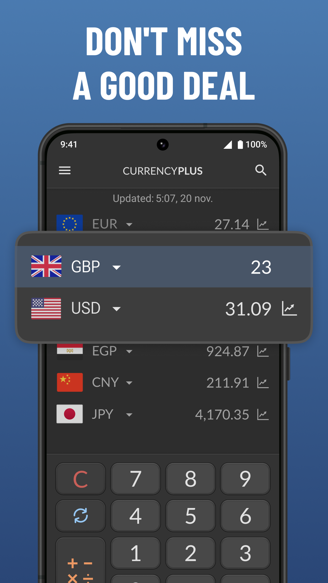 اسکرین شات 4 برنامه Currency Converter Plus