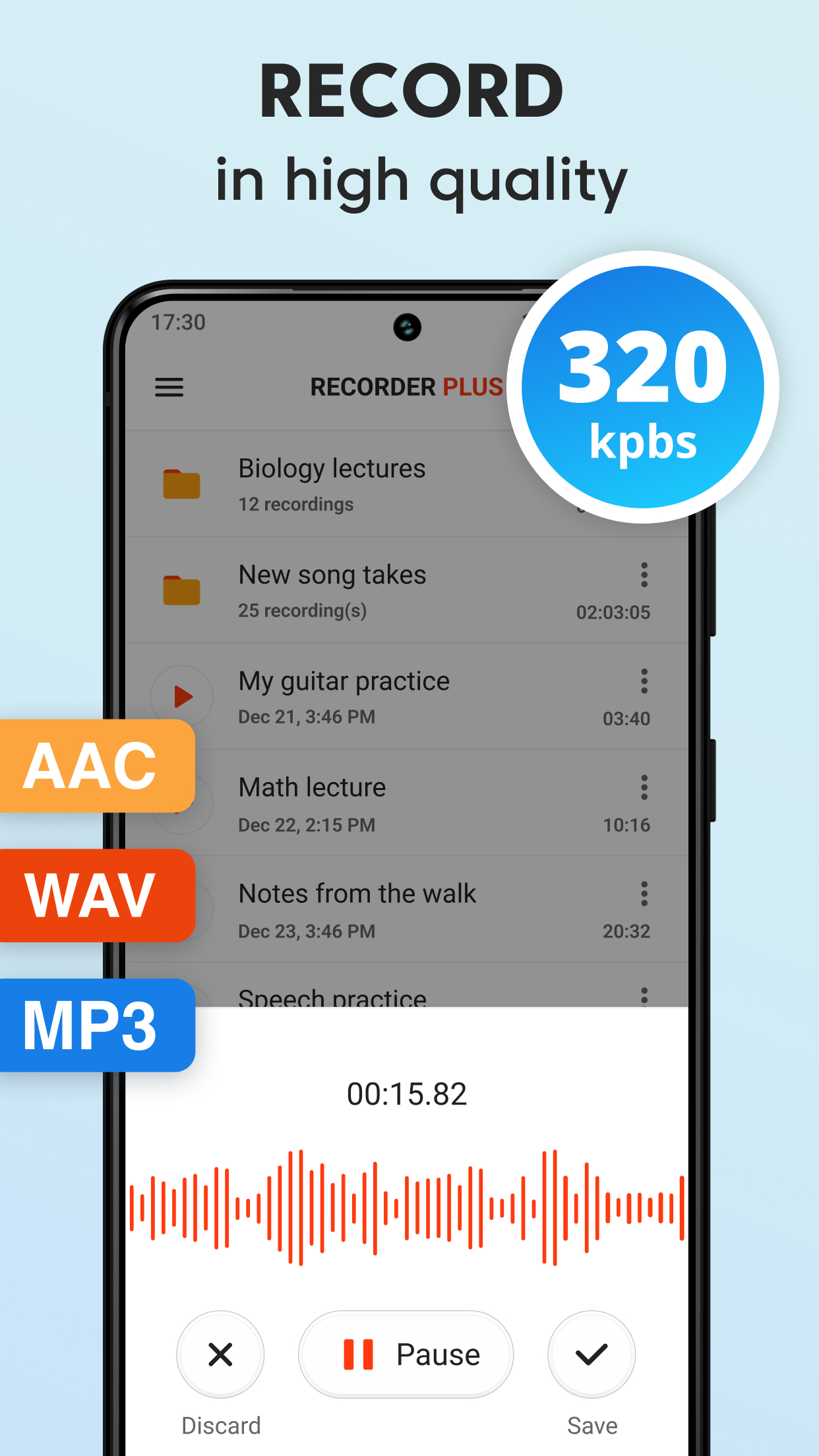 اسکرین شات 1 برنامه Voice Recorder - Record Audio