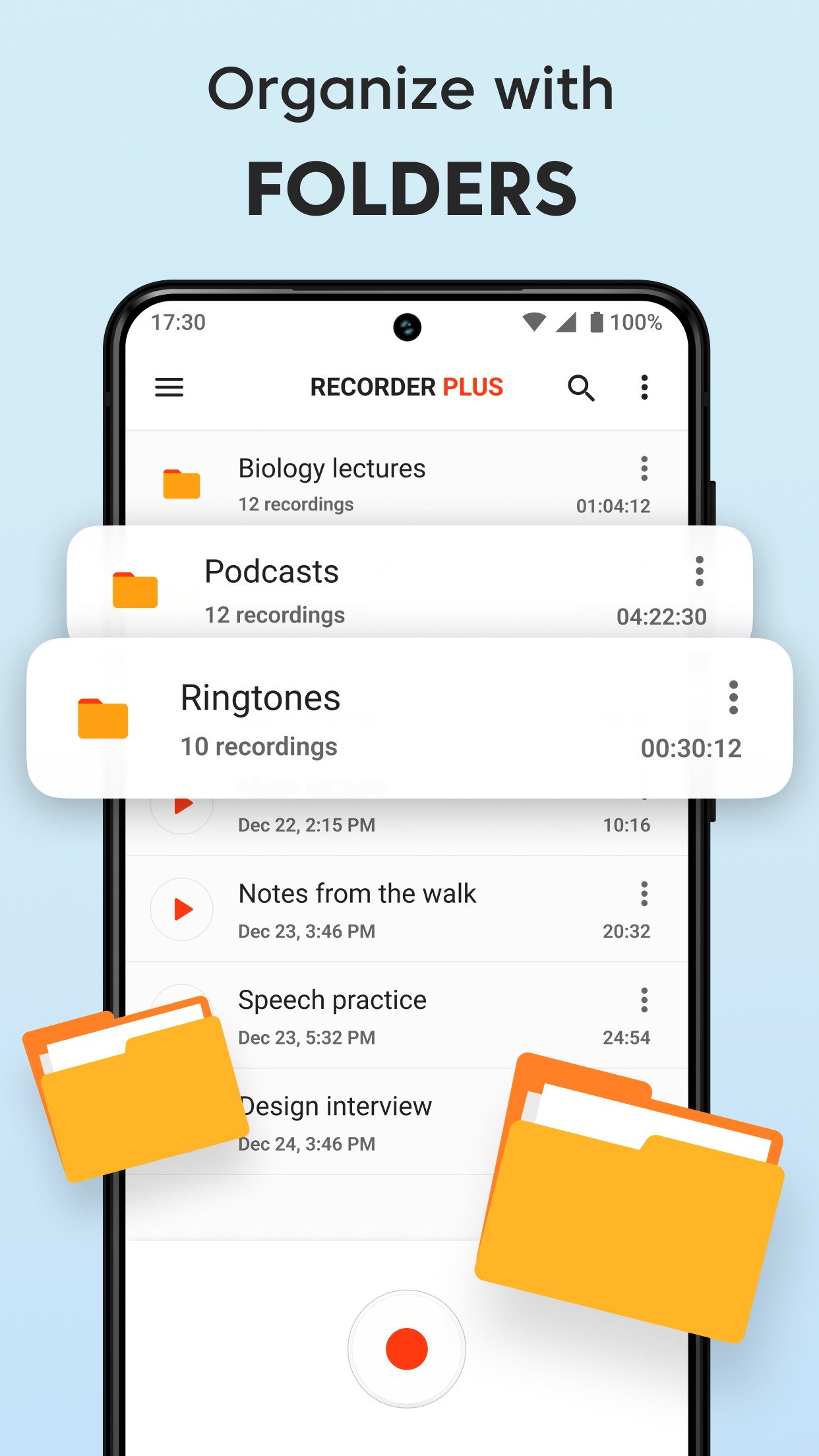 اسکرین شات 6 برنامه Voice Recorder - Record Audio