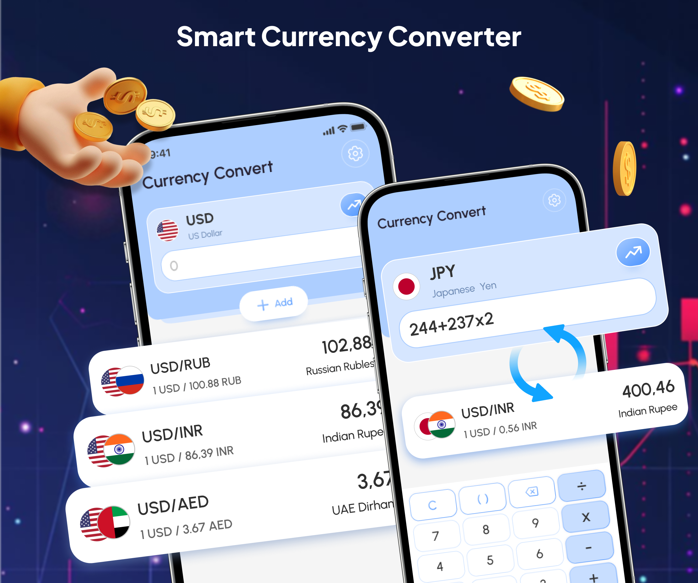 اسکرین شات 1 برنامه Currency Converter Calculator