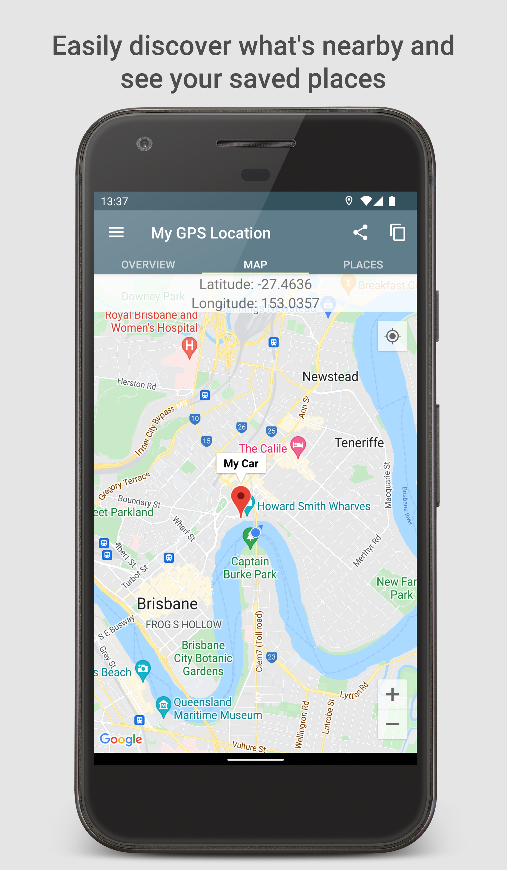 اسکرین شات 4 برنامه My GPS Location: Realtime GPS