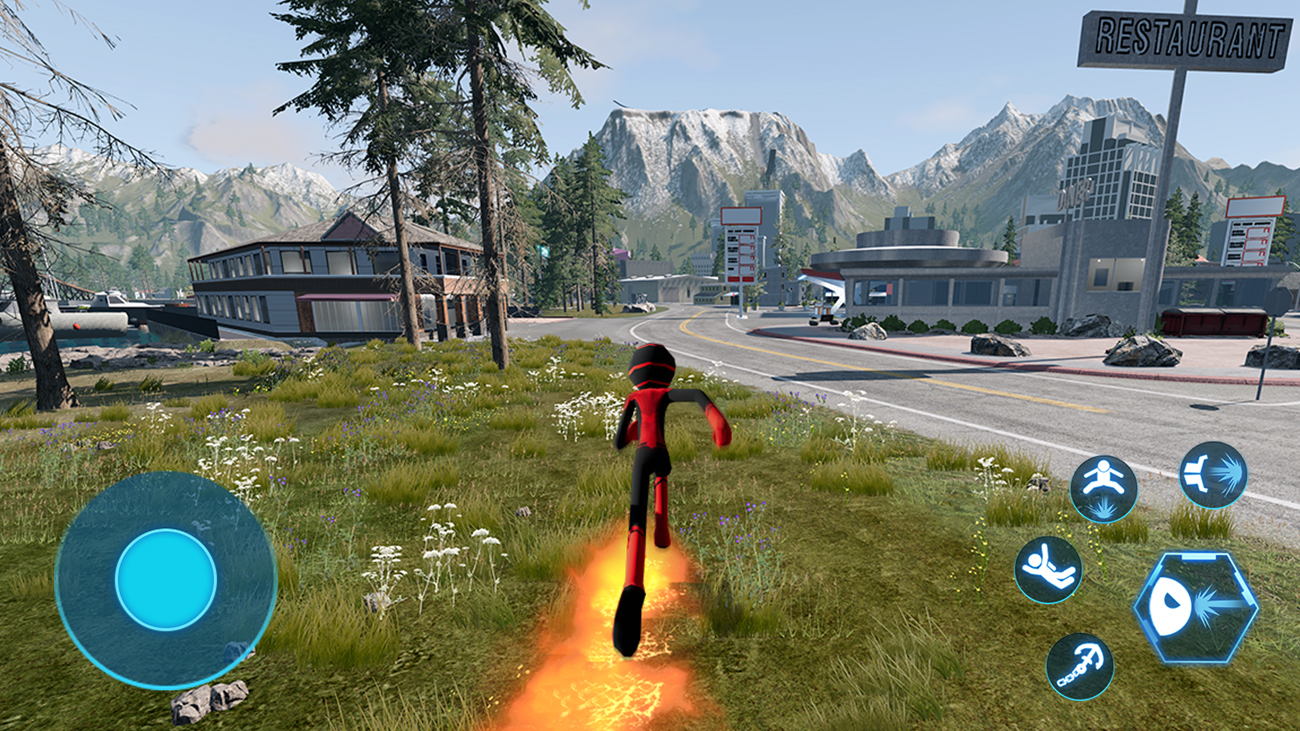 اسکرین شات 2 بازی Stickman Rope Hero