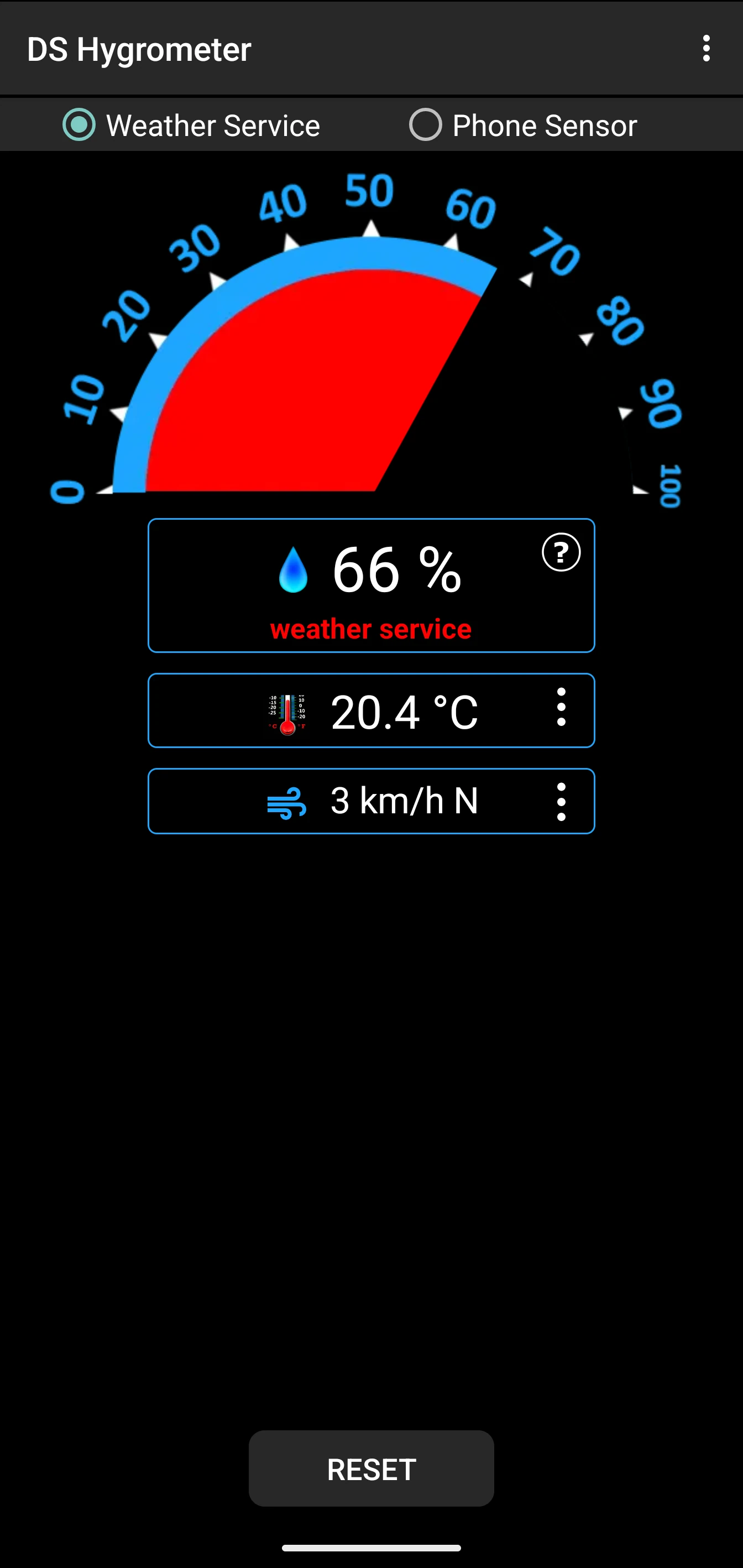 اسکرین شات 3 برنامه DS Hygrometer -Humidity Reader