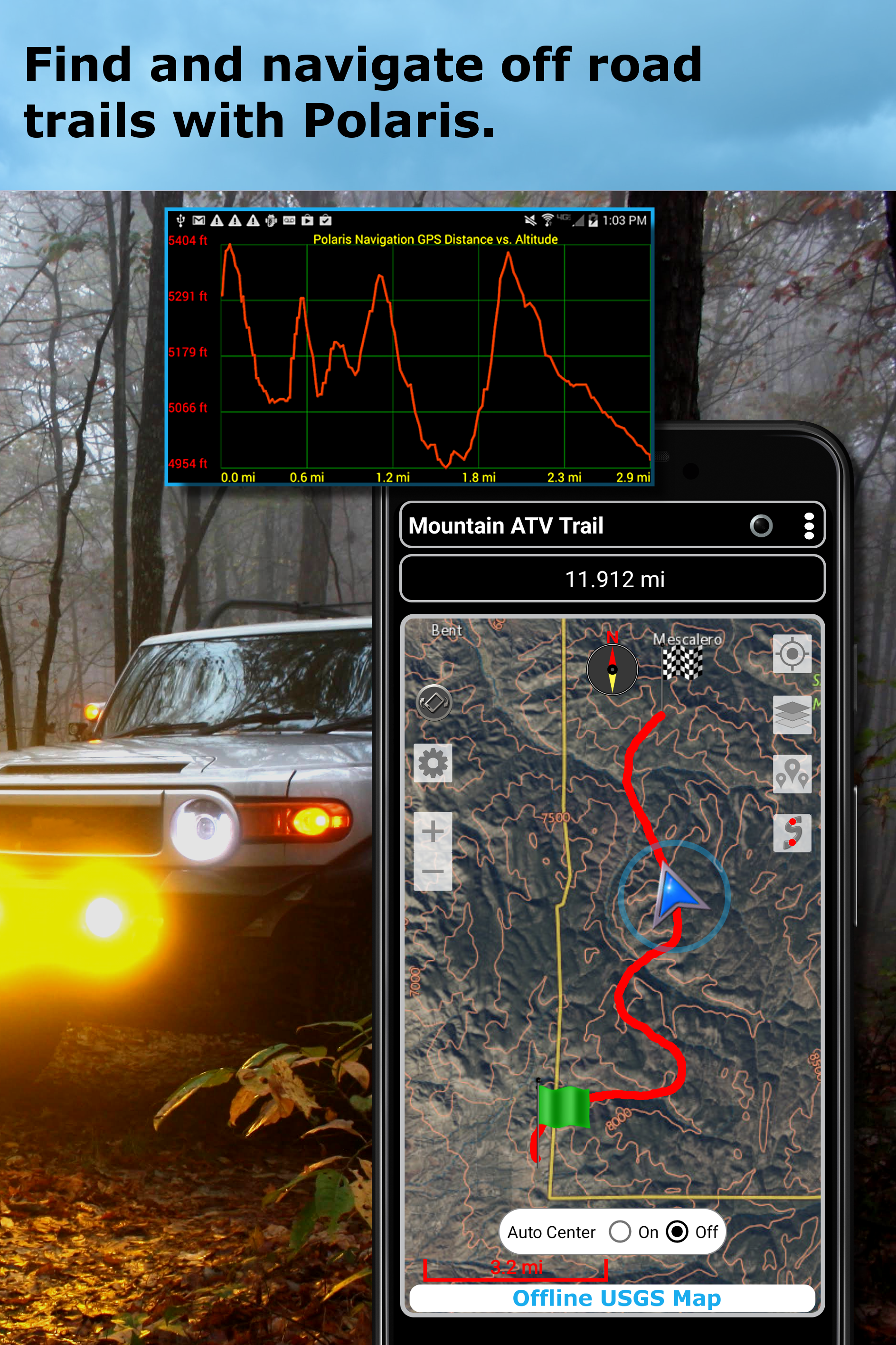اسکرین شات 3 برنامه Polaris GPS Hike, Bike, Marine
