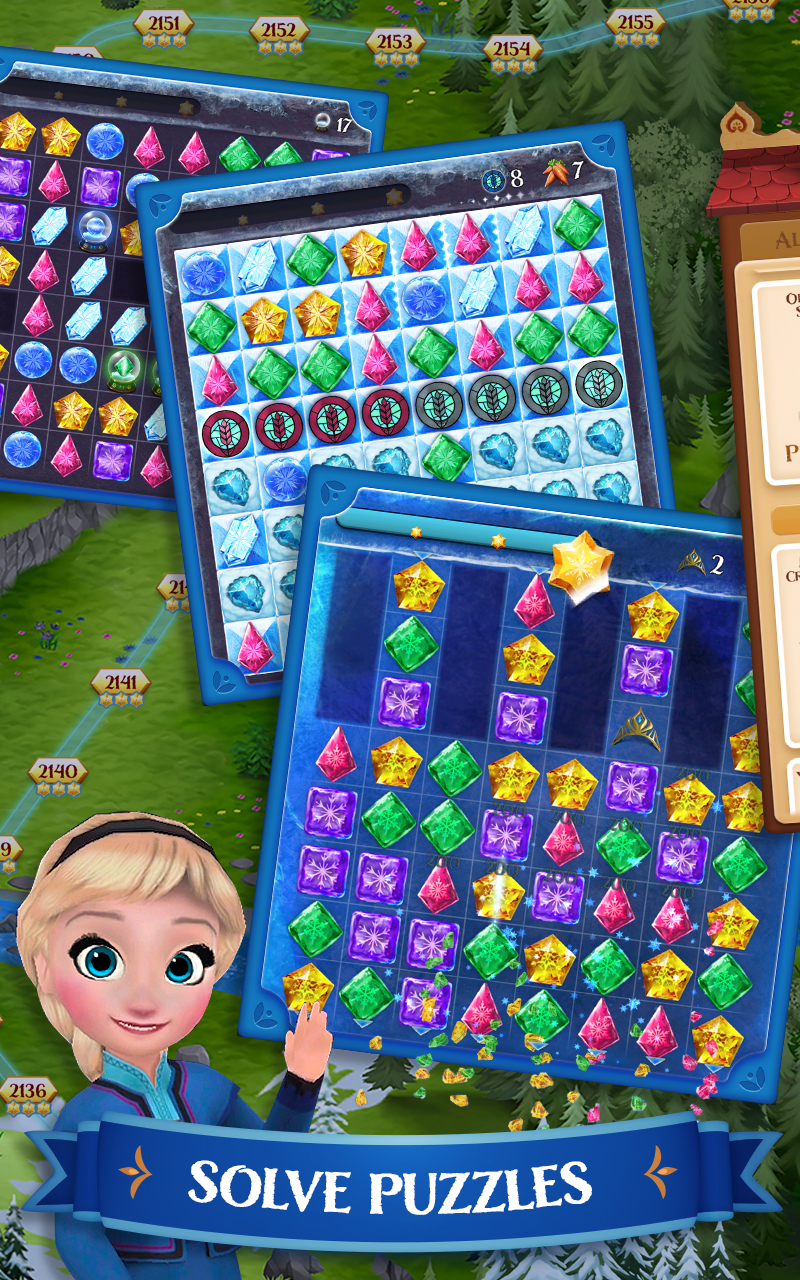 اسکرین شات 1 بازی Disney Frozen Free Fall Games