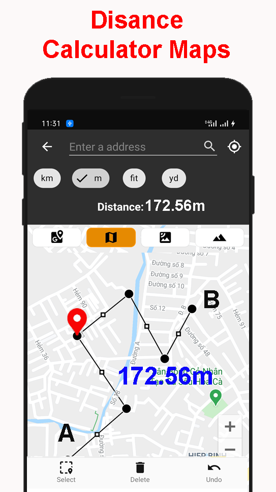 اسکرین شات 2 برنامه Land Area Calculator