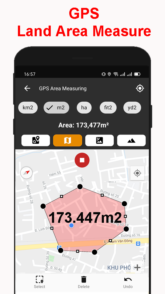 اسکرین شات 4 برنامه Land Area Calculator
