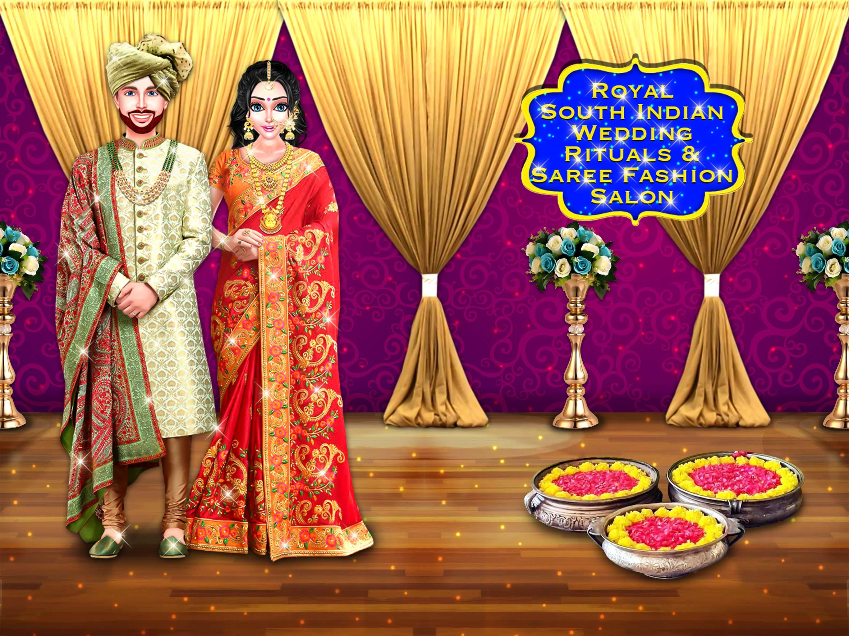 اسکرین شات 1 برنامه South Indian Wedding Games