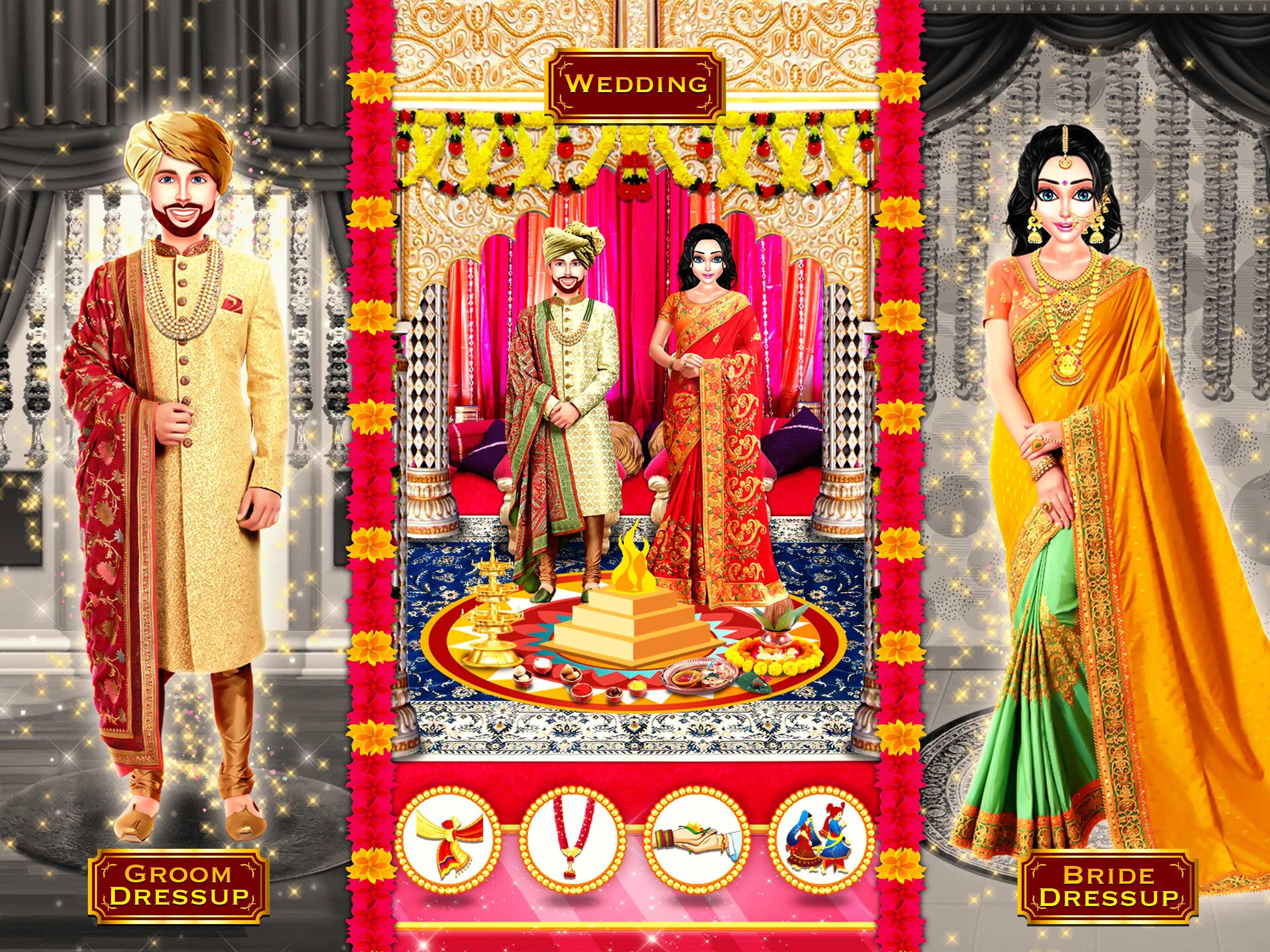 اسکرین شات 2 برنامه South Indian Wedding Games