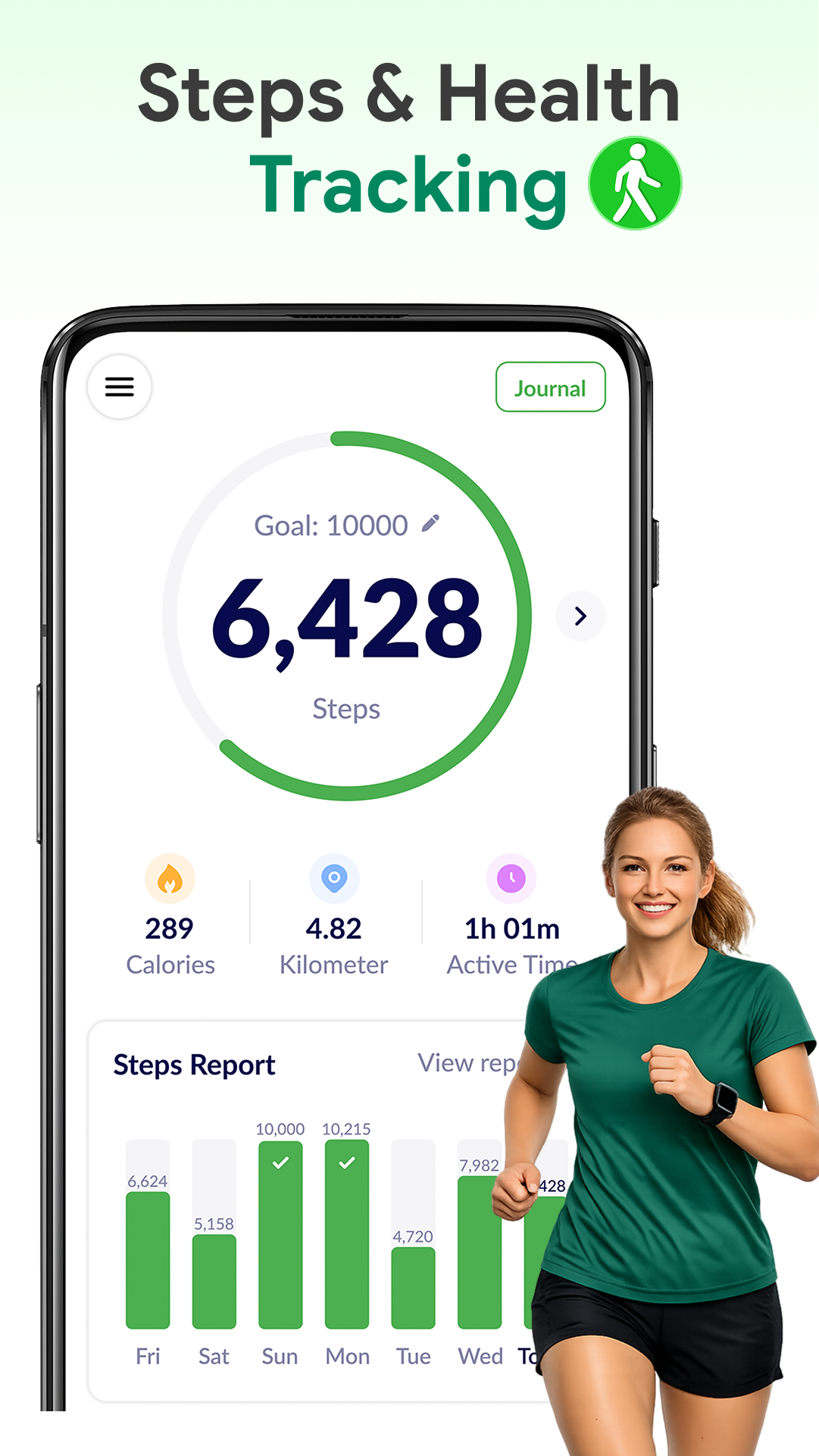 اسکرین شات 1 برنامه Step Counter - Pedometer App
