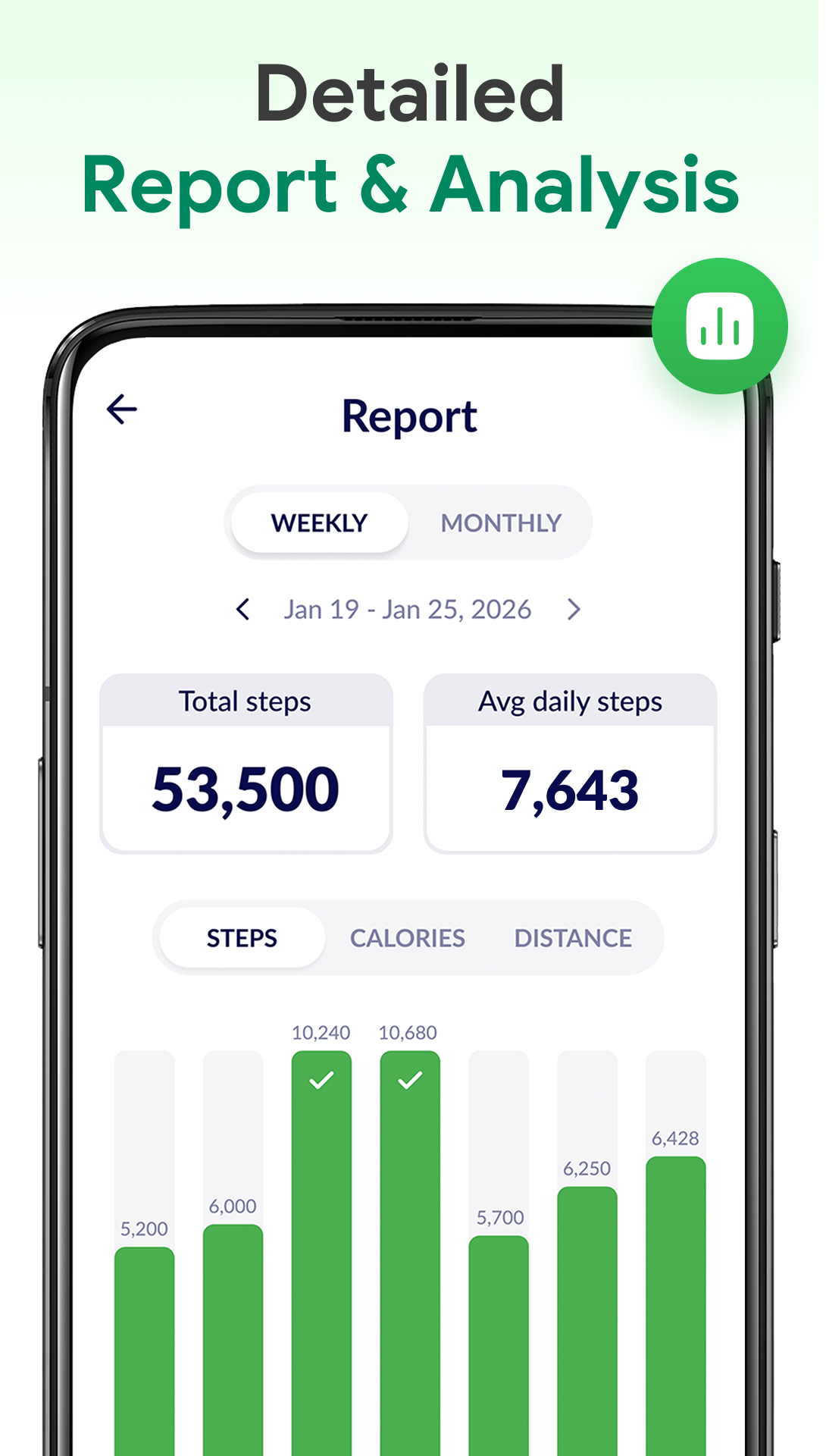 اسکرین شات 3 برنامه Step Counter - Pedometer App