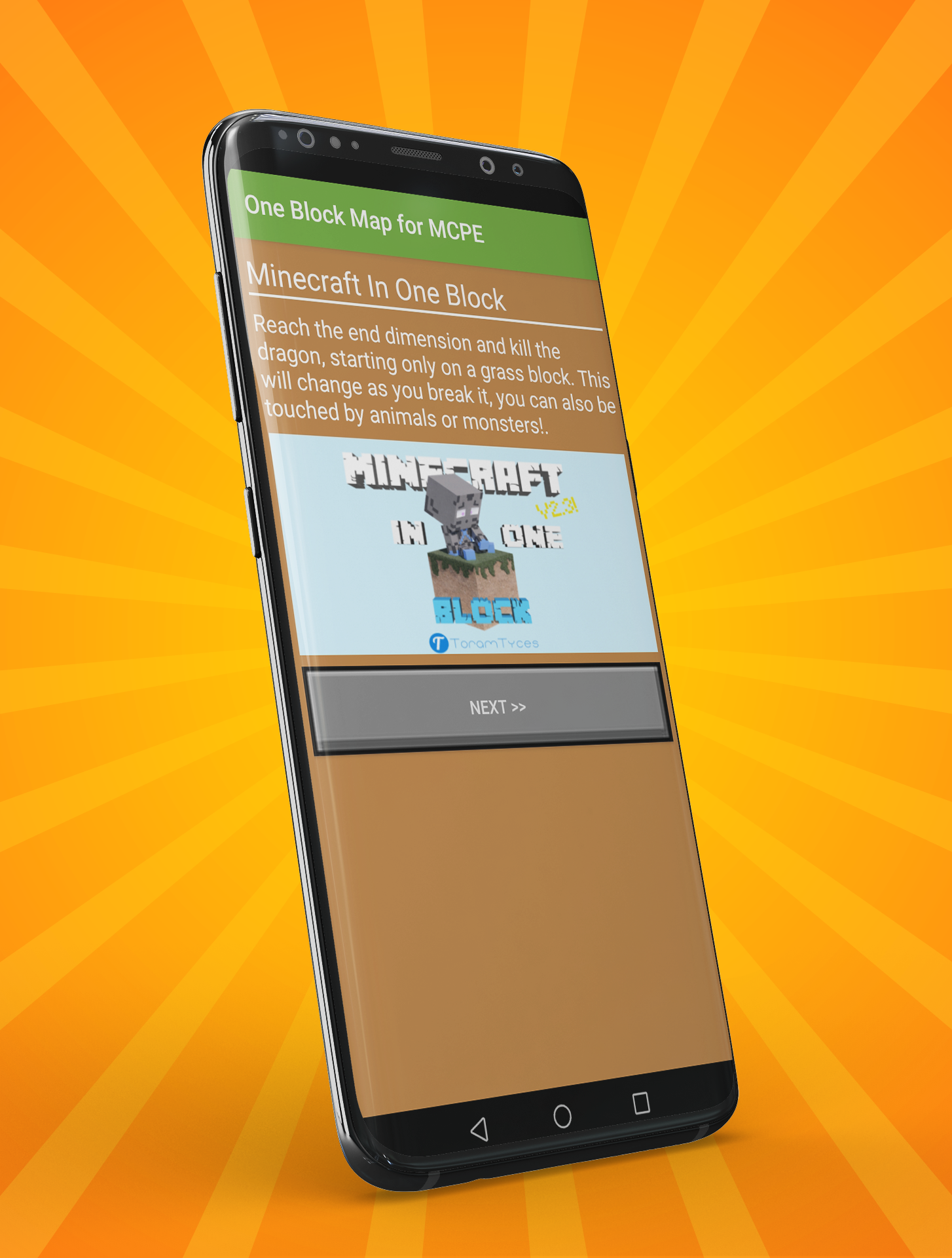 اسکرین شات 1 برنامه One Block Map for MCPE