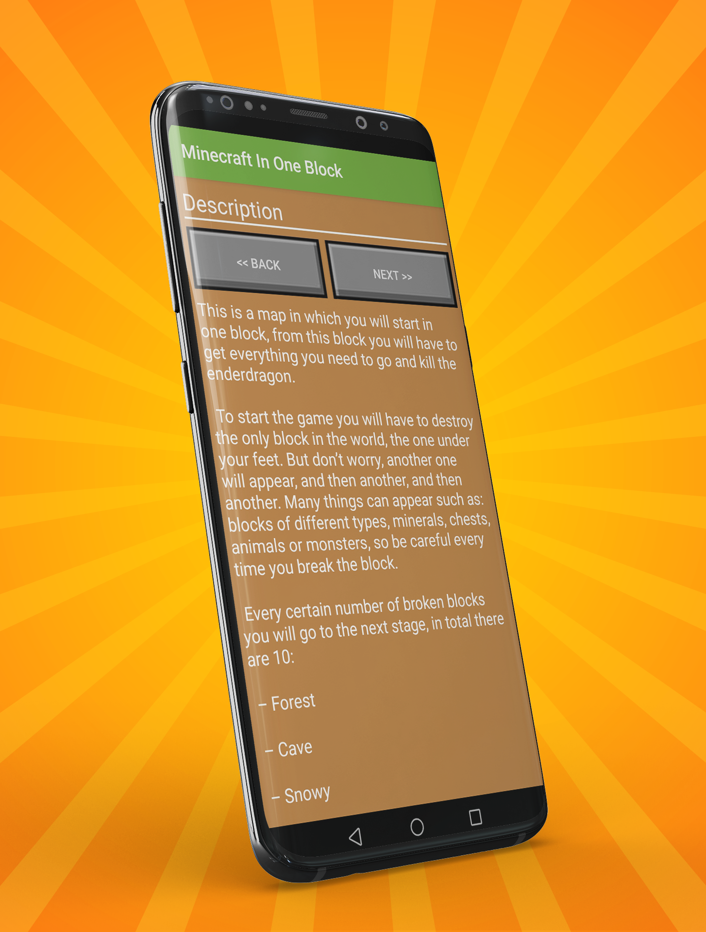 اسکرین شات 2 برنامه One Block Map for MCPE