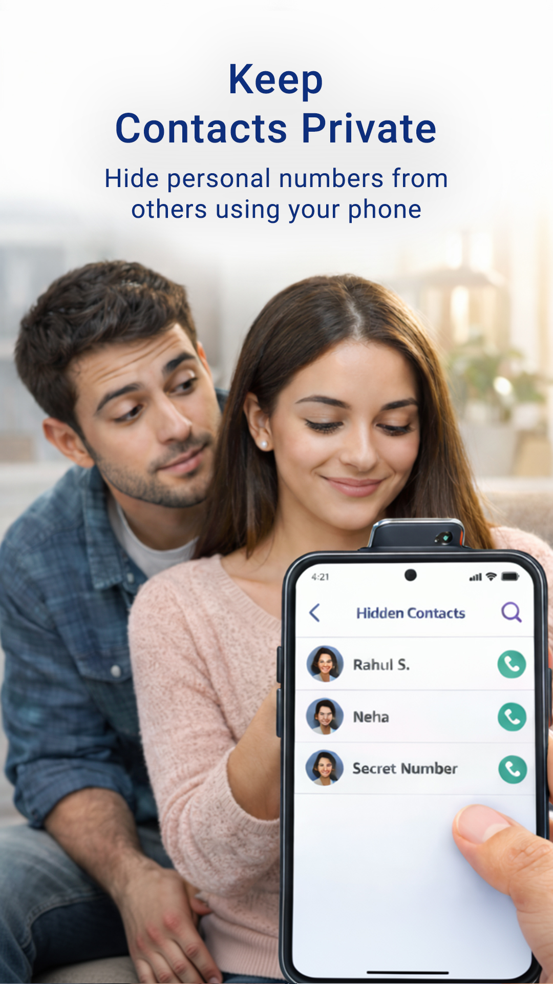 اسکرین شات 2 برنامه Hide Phone Number Contacts