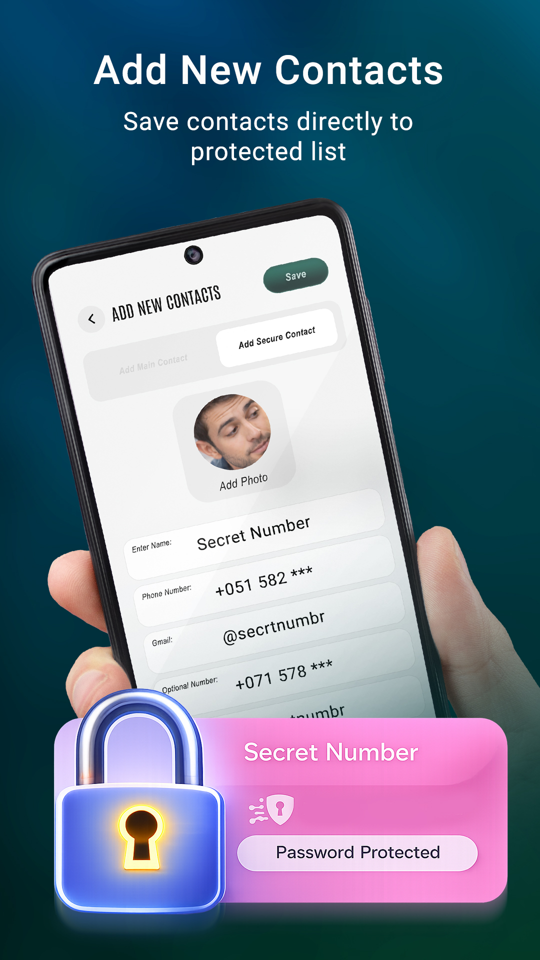 اسکرین شات 4 برنامه Hide Phone Number Contacts