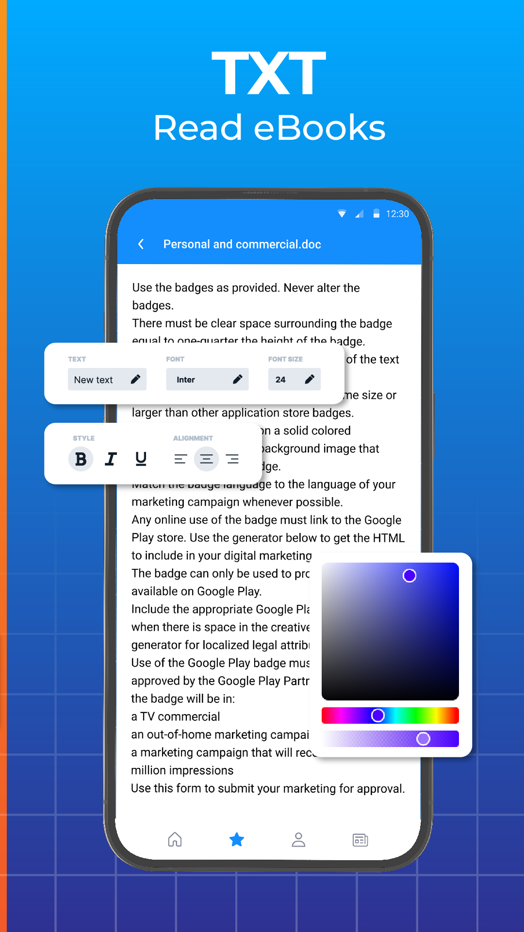 اسکرین شات 7 برنامه All Document Reader and Editor