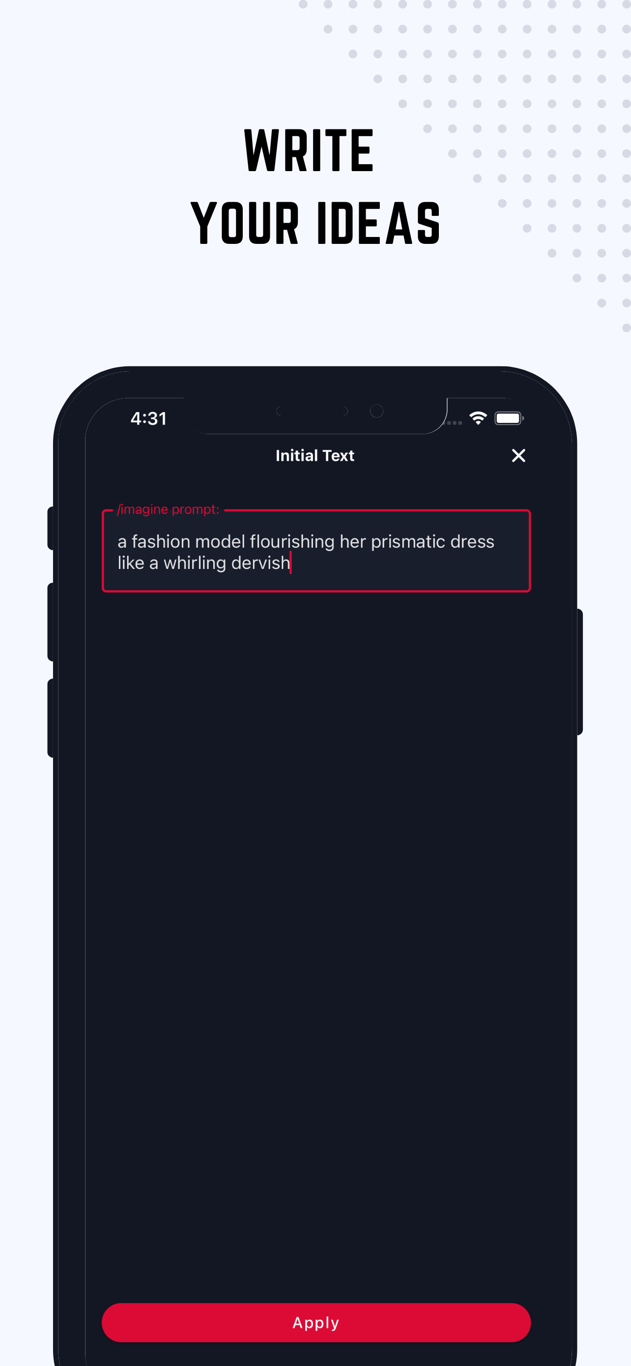 اسکرین شات 2 برنامه IMI: Midjourney Prompt Builder