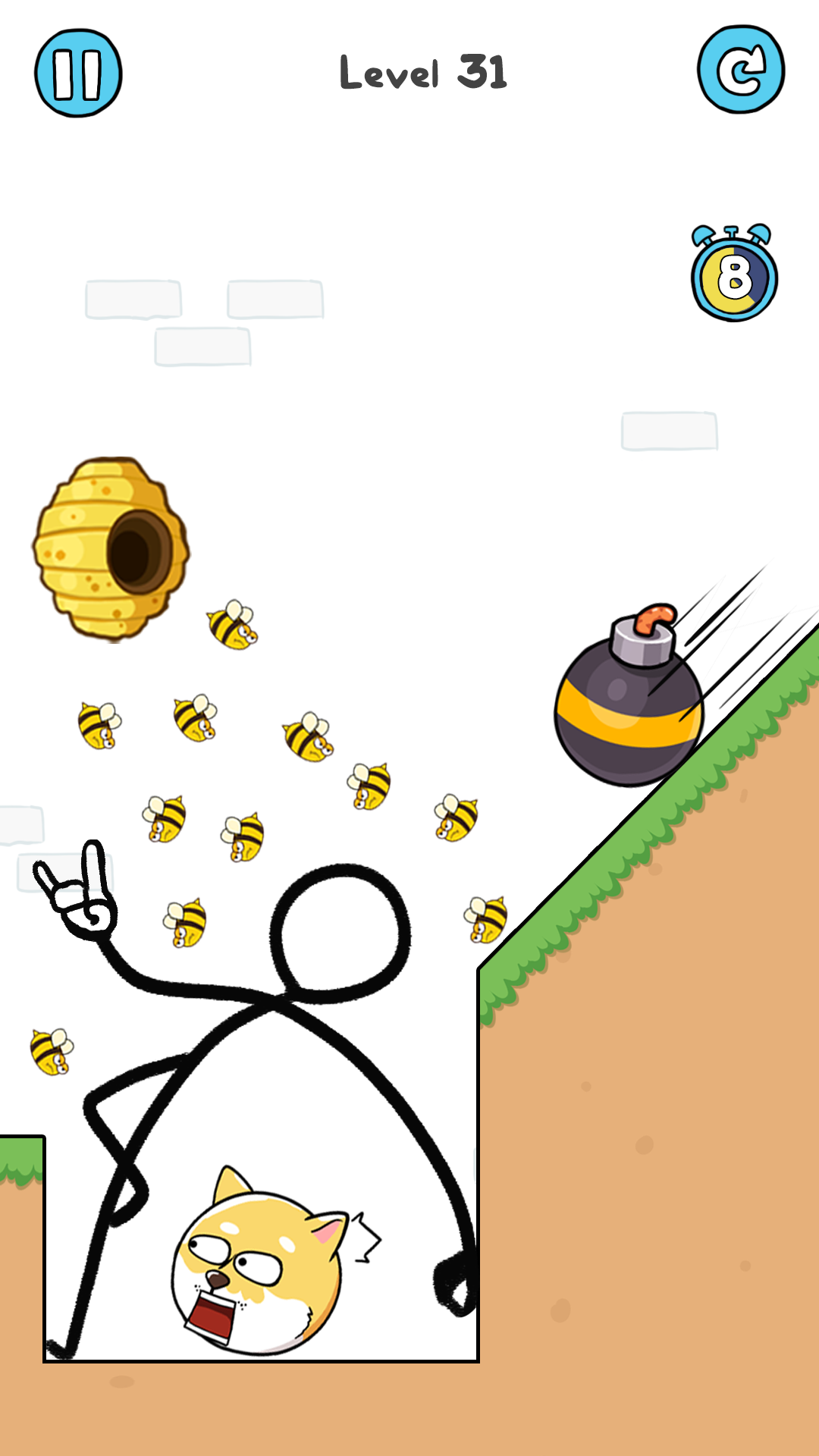 اسکرین شات 3 بازی Doge Rescue: Draw To Save