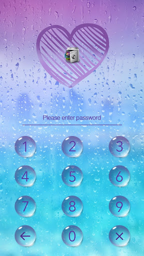 اسکرین شات 1 برنامه AppLock Theme Rain