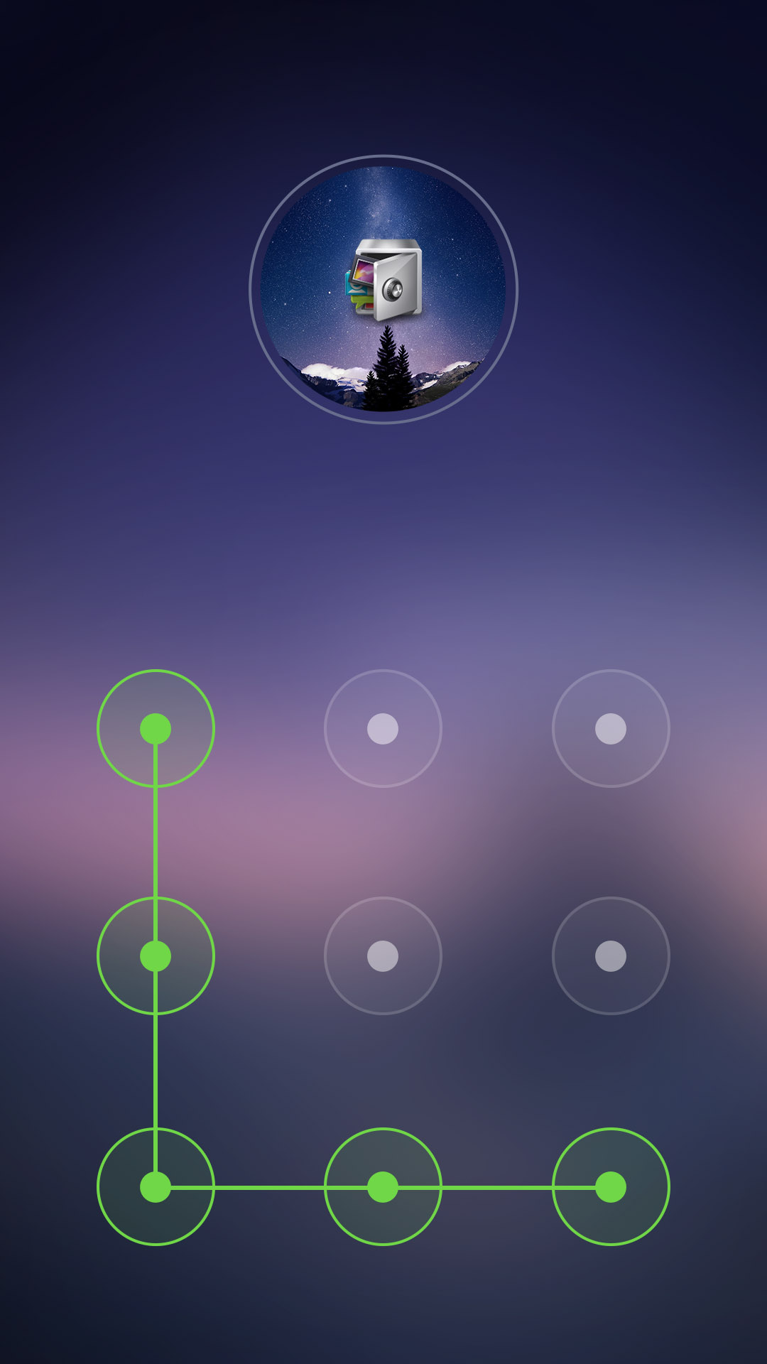اسکرین شات 2 برنامه AppLock Theme SilentNight