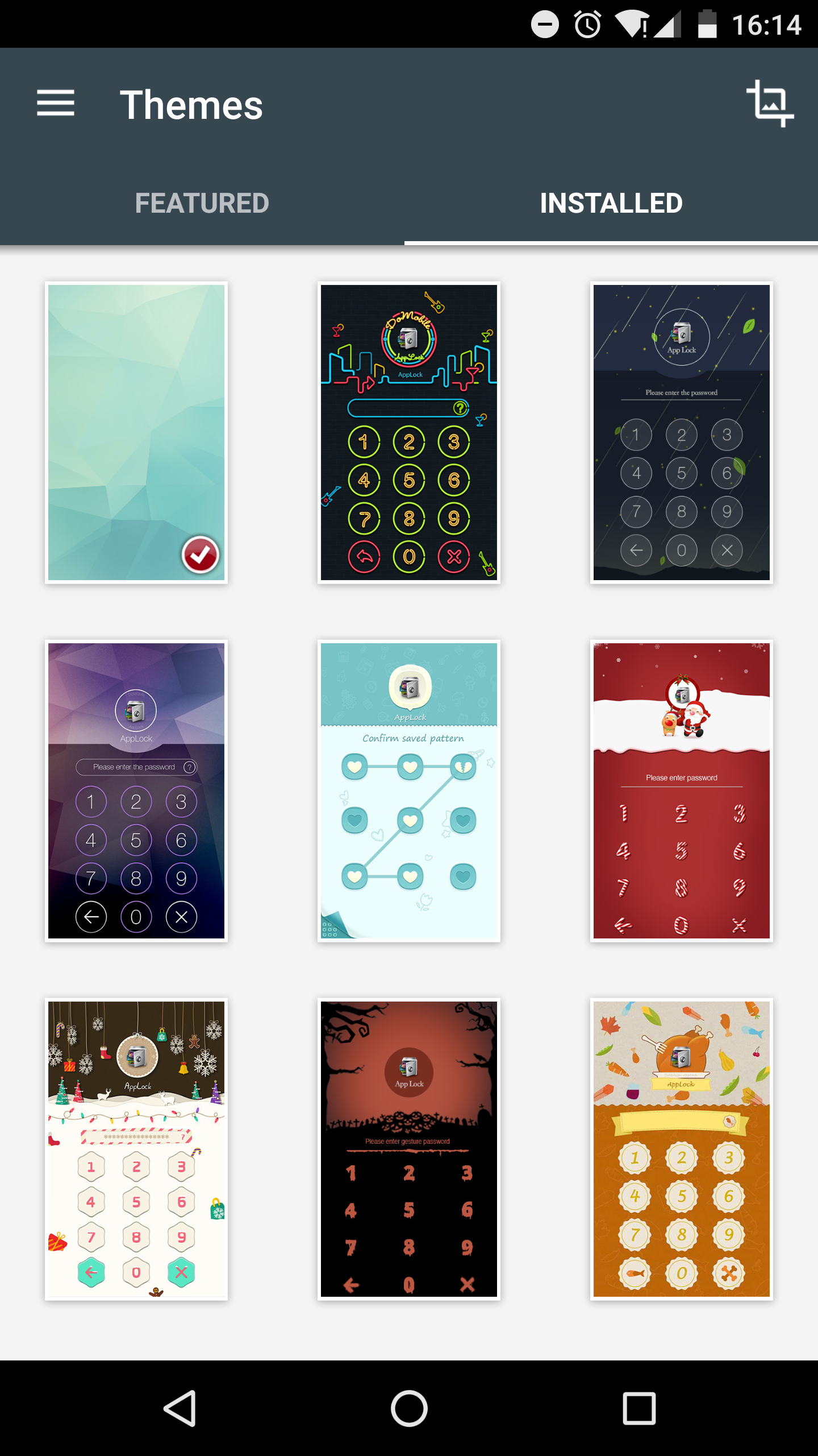 اسکرین شات 3 برنامه AppLock Theme SilentNight