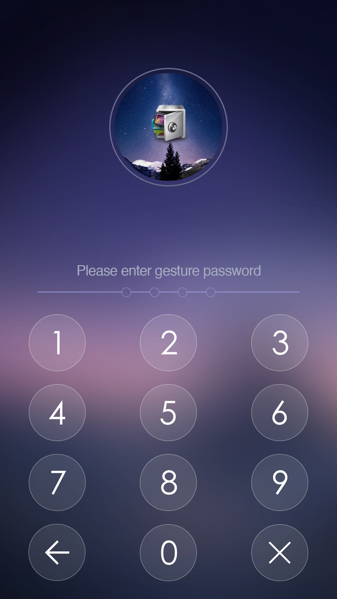 اسکرین شات 1 برنامه AppLock Theme SilentNight