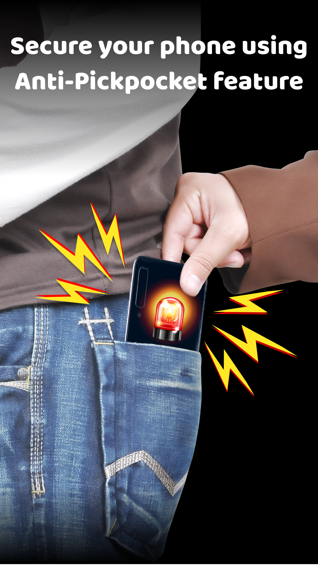 اسکرین شات 2 برنامه Don't Touch My Phone: Alarm