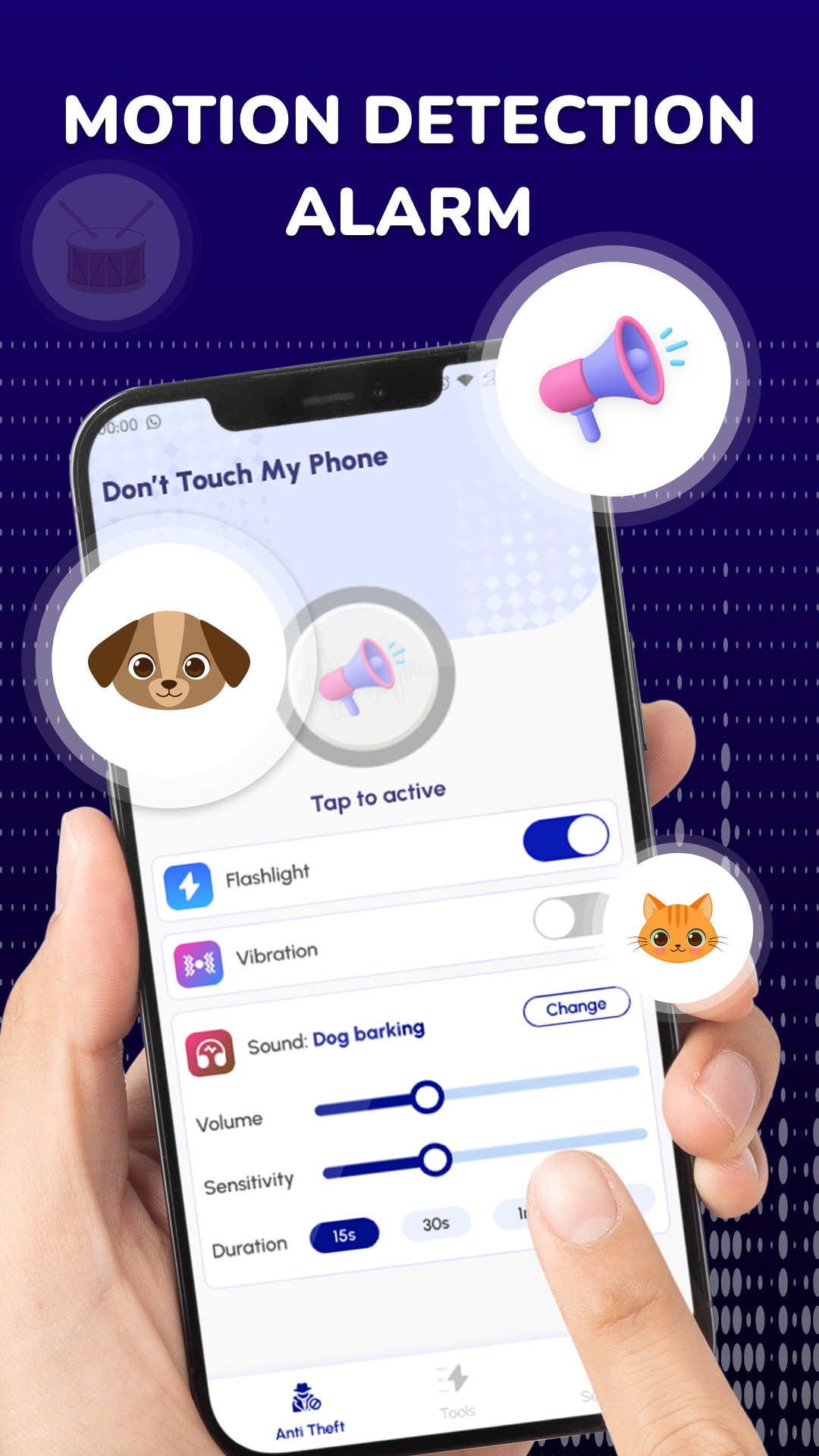 اسکرین شات 4 برنامه Anti Theft & Don't Touch Phone