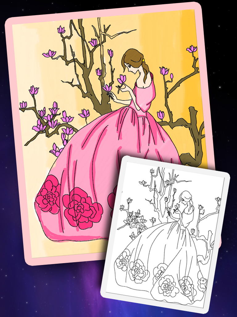 اسکرین شات 2 بازی Princess Coloring Book
