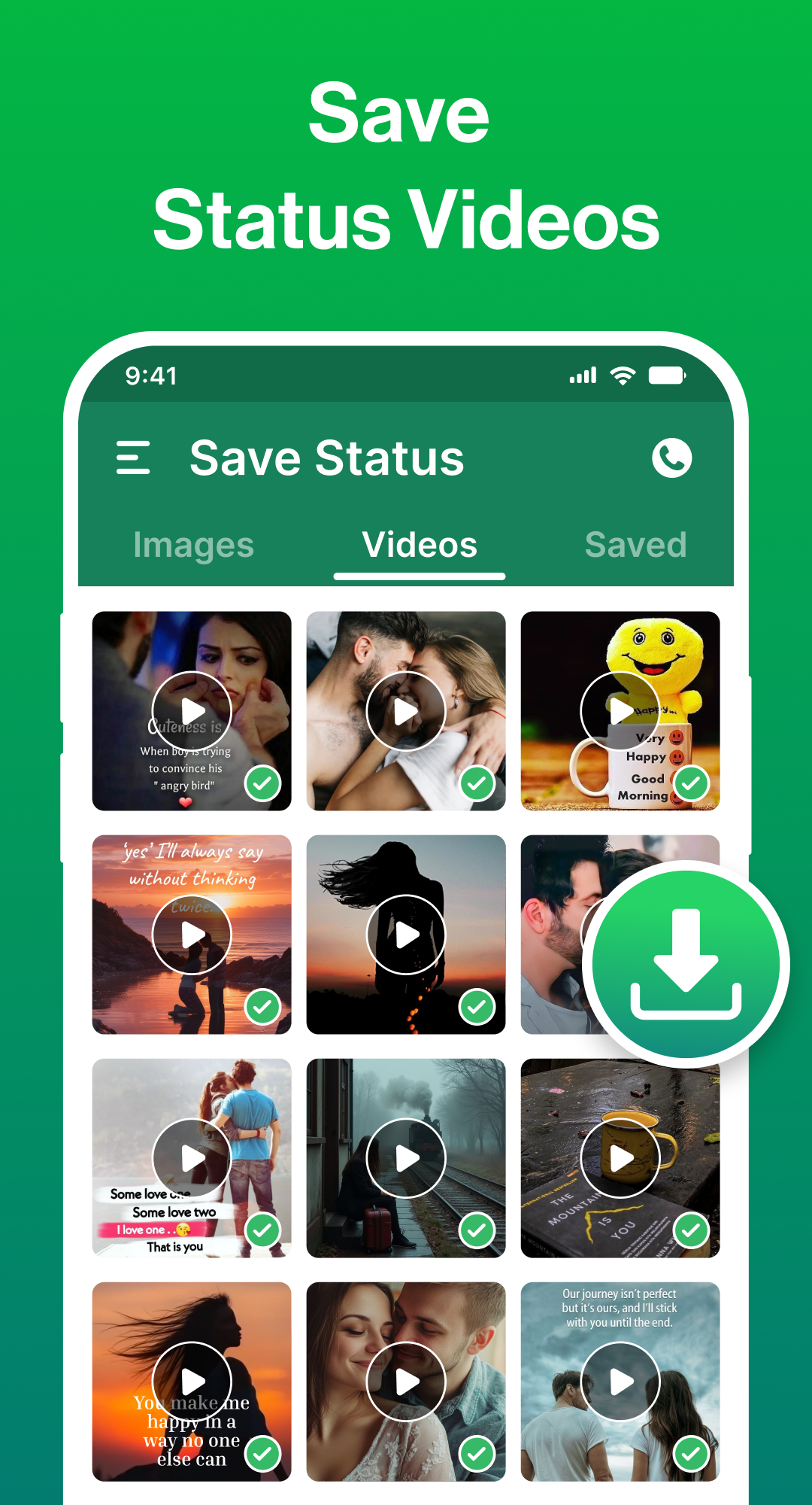 اسکرین شات 2 برنامه Status Saver - Download Status