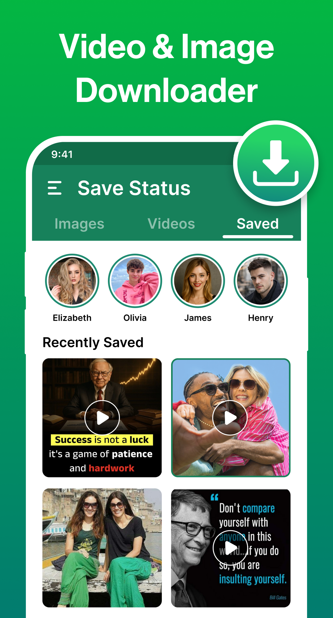 اسکرین شات 3 برنامه Status Saver - Download Status