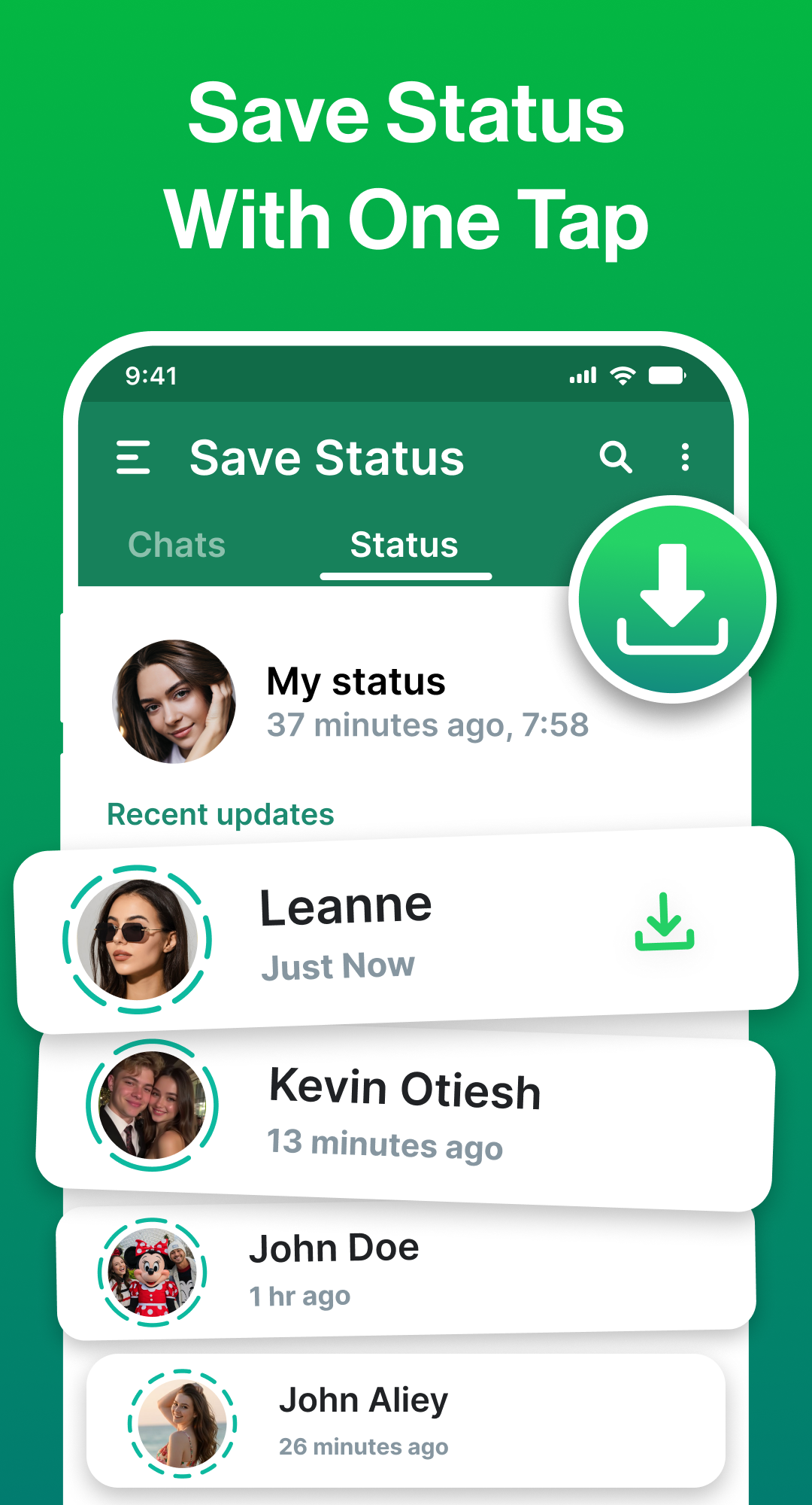اسکرین شات 1 برنامه Status Saver - Download Status