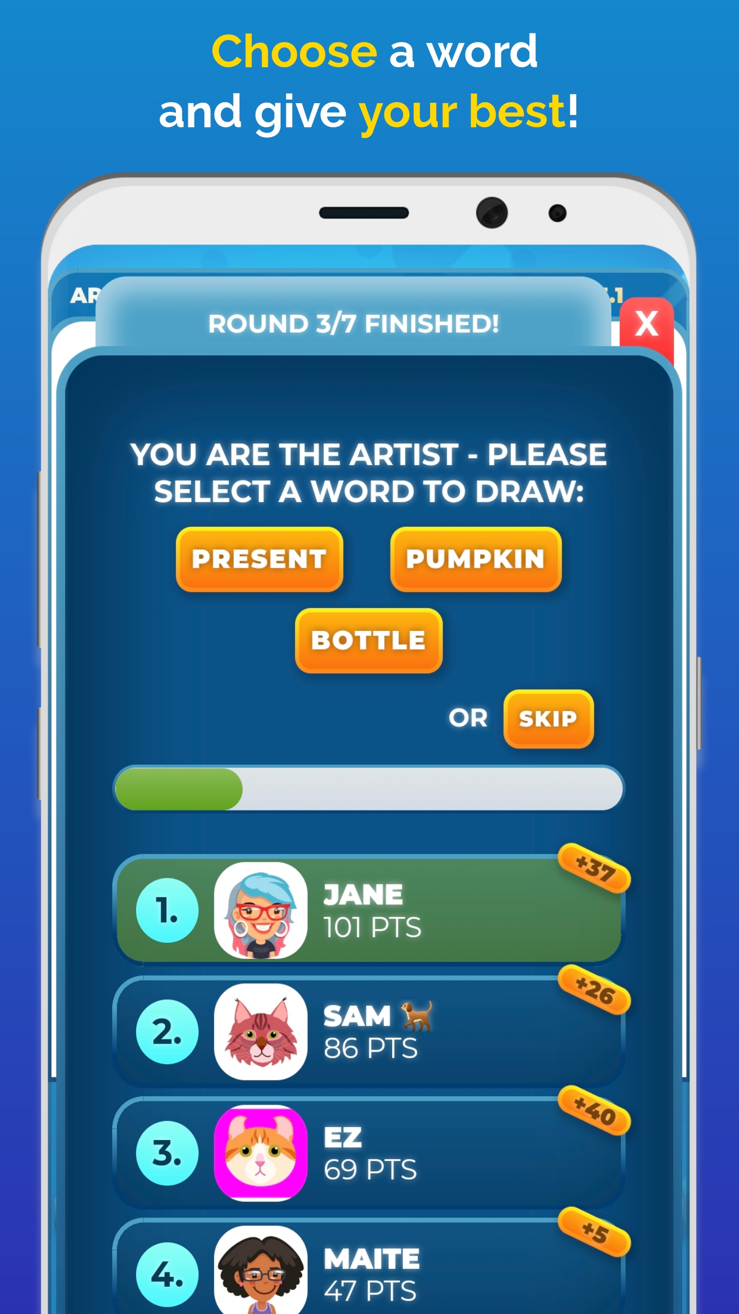 اسکرین شات 2 بازی Drawize - Draw and Guess