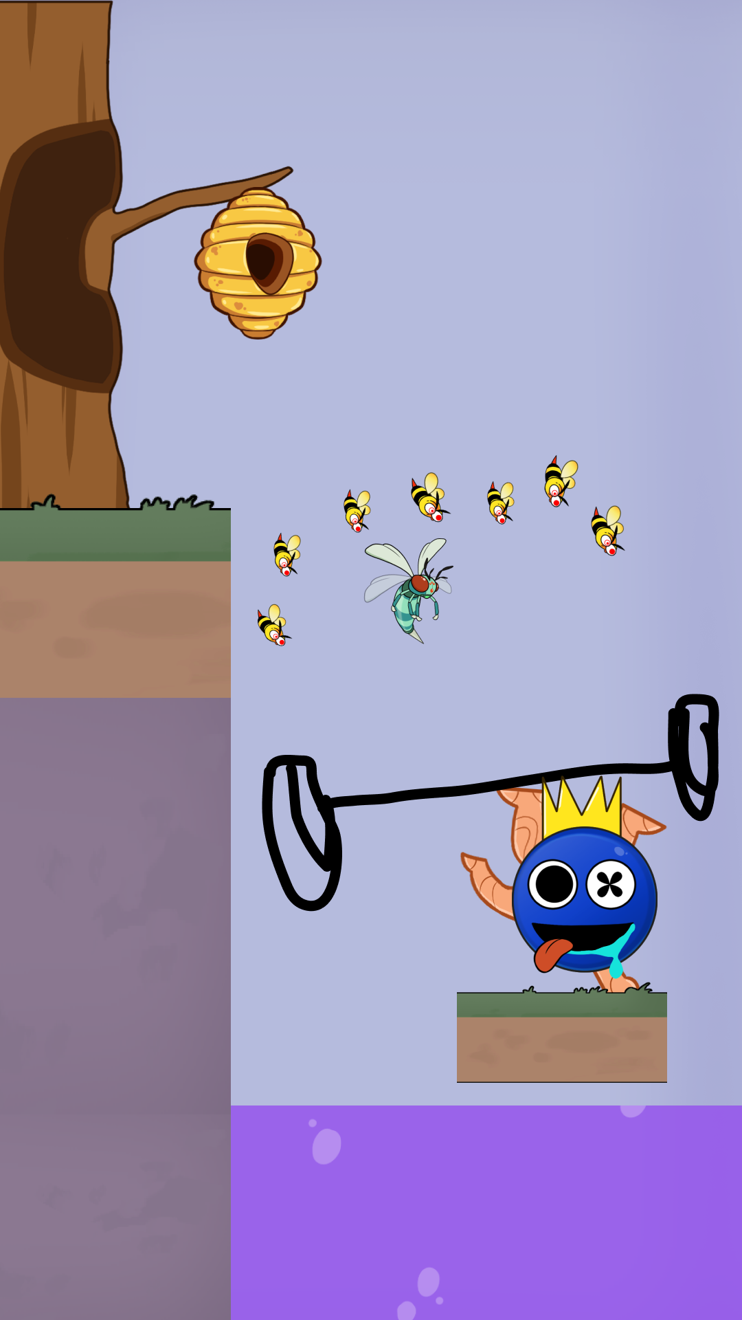 اسکرین شات 5 بازی Save the Rainbow Blue Monster