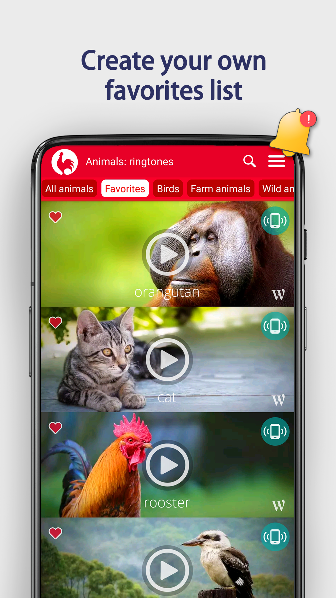 اسکرین شات 5 برنامه Animals Ringtones