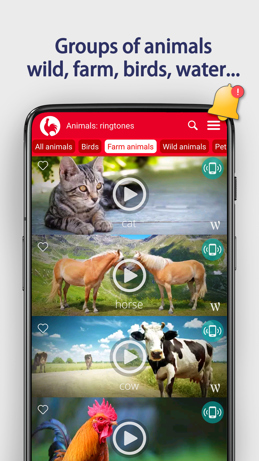 اسکرین شات 4 برنامه Animals Ringtones
