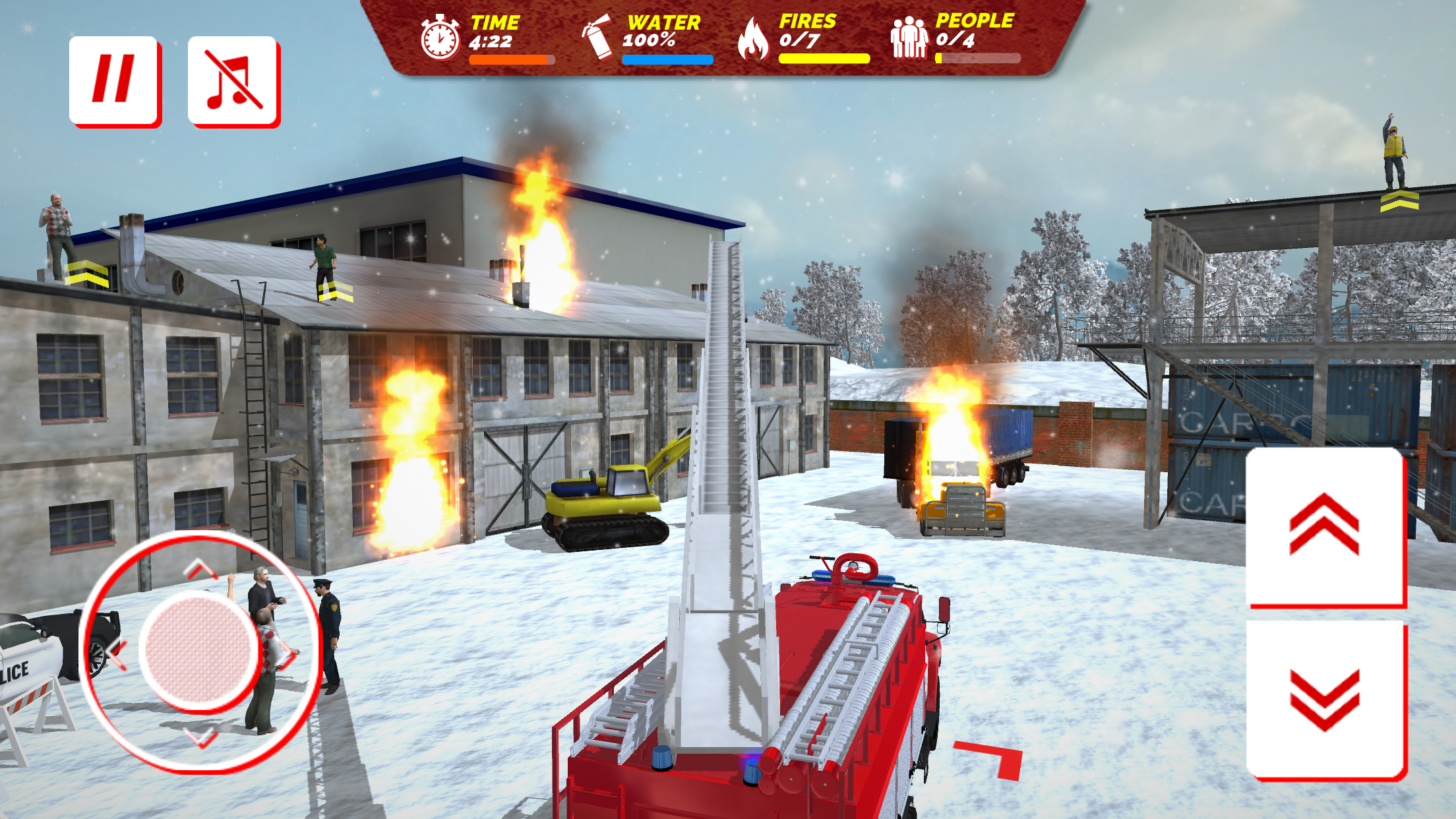 اسکرین شات 5 بازی USSR Winter Rescue Fire Trucks