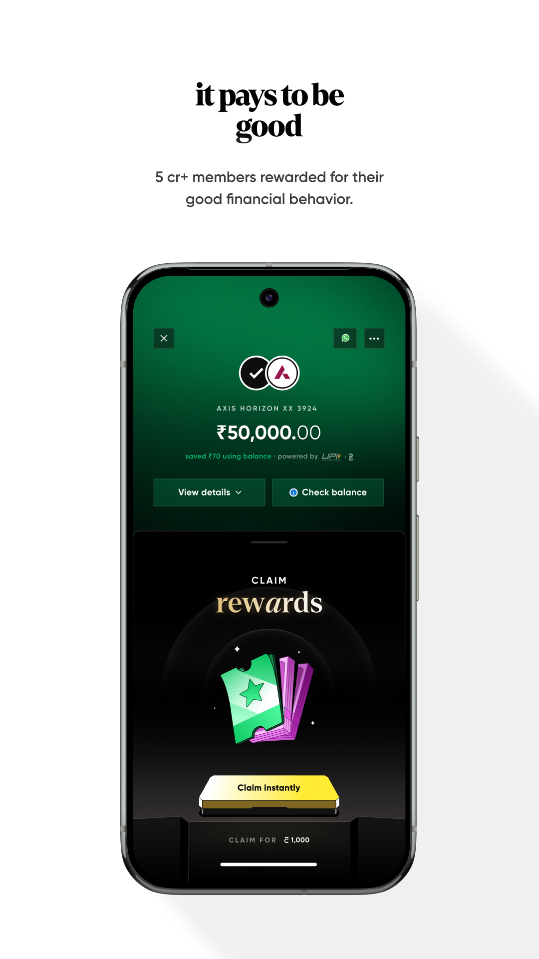اسکرین شات 3 برنامه CRED: Credit Cards, Bills, UPI